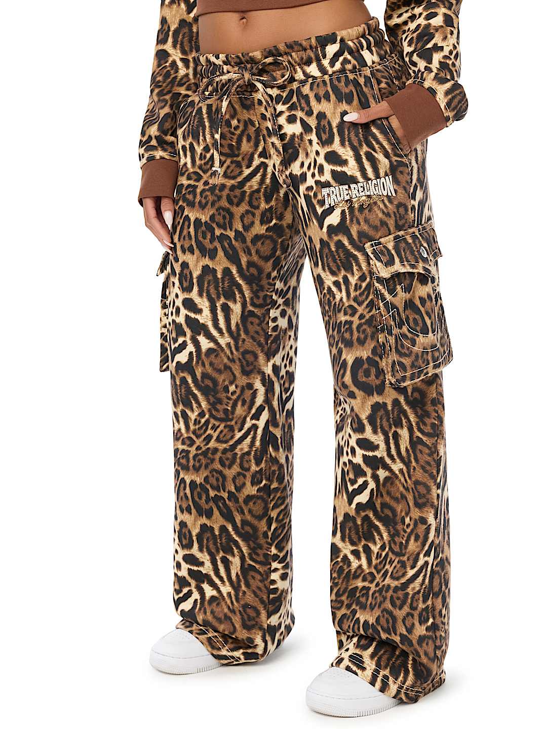 BIG T LOW RISE CARGO WIDE LEG BAGGY SWEATPANT
