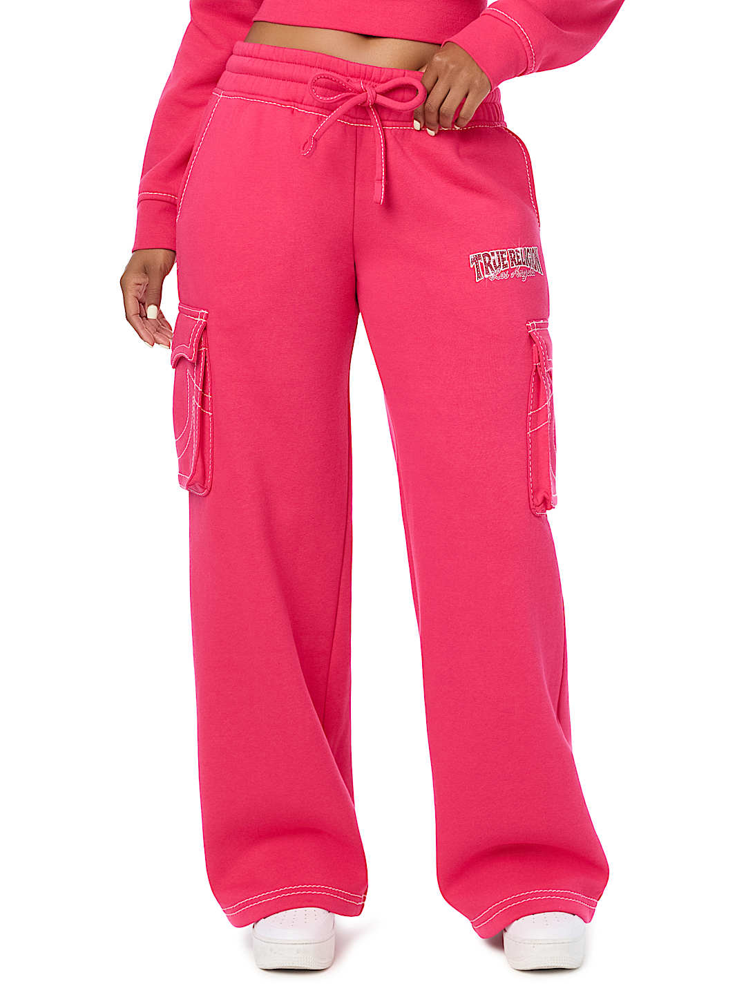 BIG T LOW RISE CARGO WIDE LEG BAGGY SWEATPANT