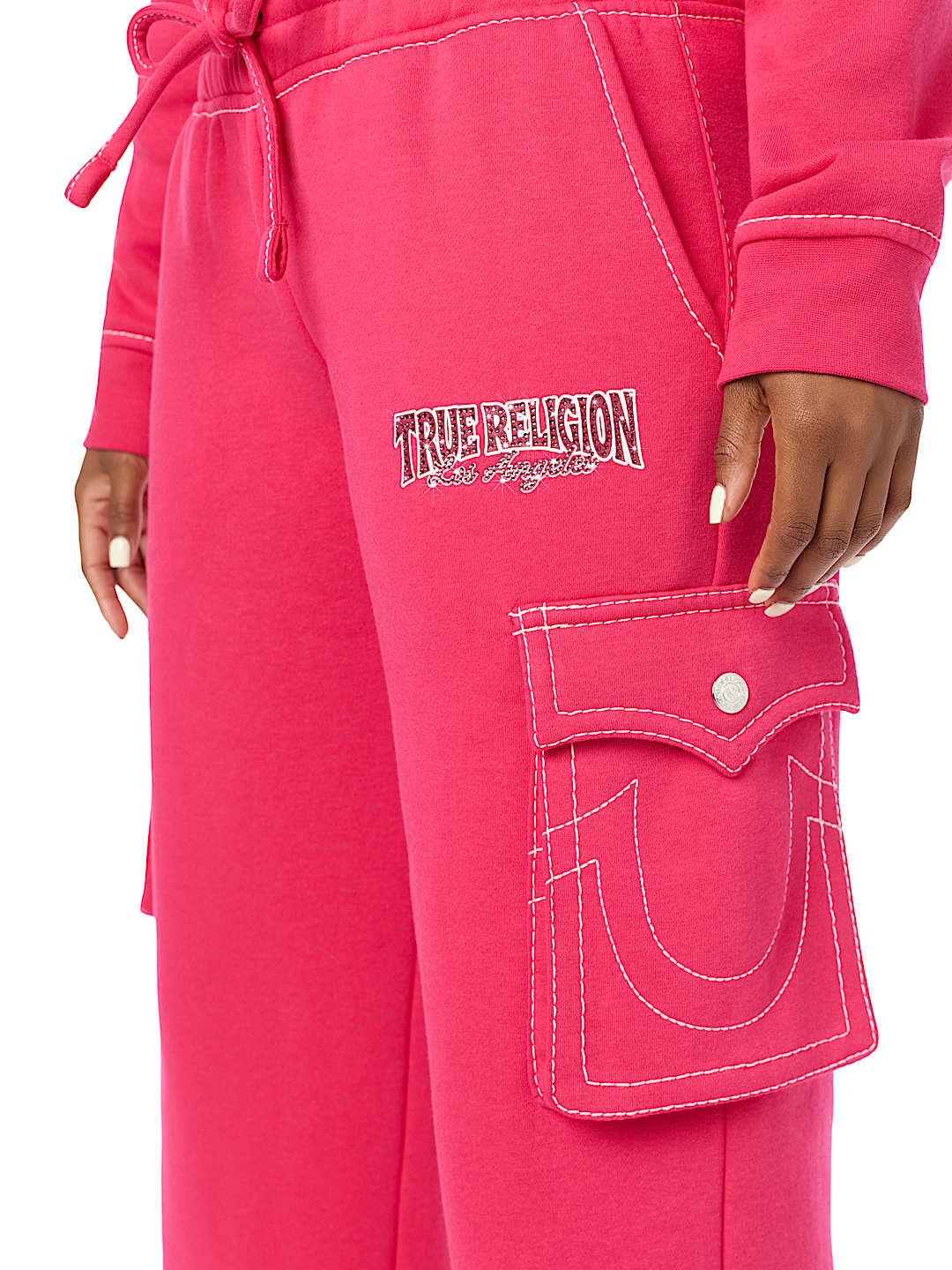 BIG T LOW RISE CARGO WIDE LEG BAGGY SWEATPANT