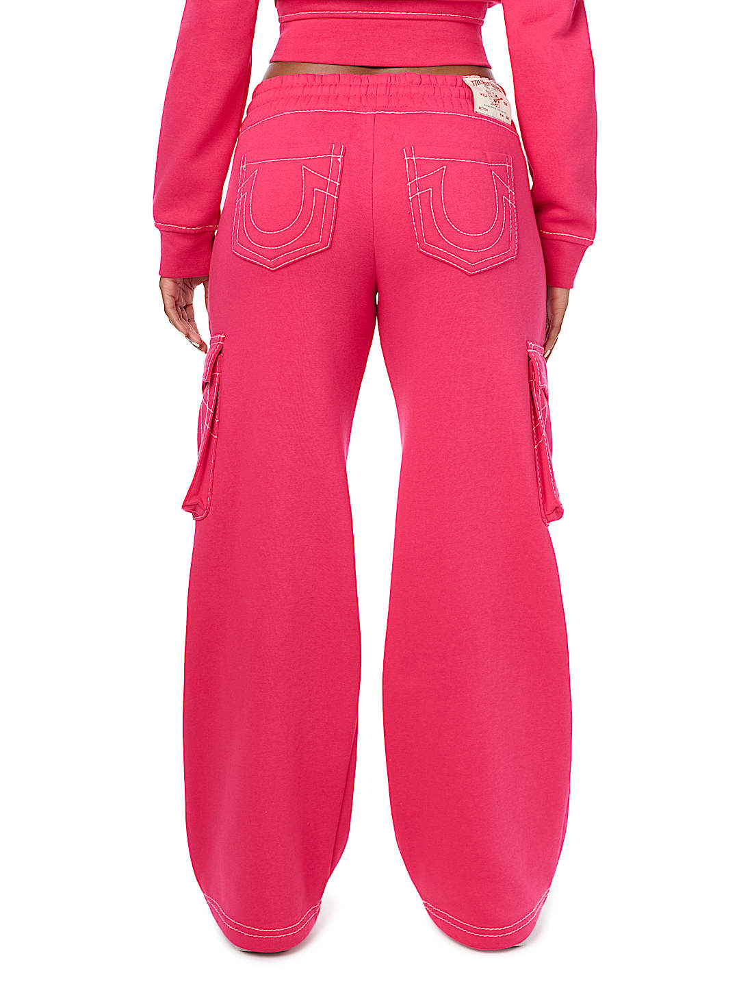 BIG T LOW RISE CARGO WIDE LEG BAGGY SWEATPANT
