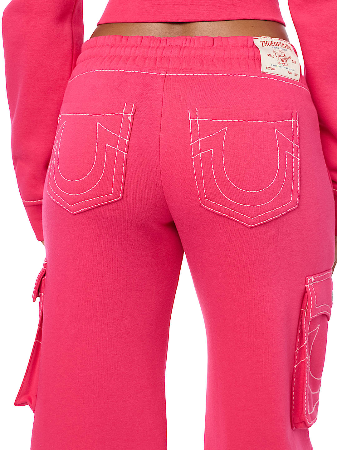 BIG T LOW RISE CARGO WIDE LEG BAGGY SWEATPANT