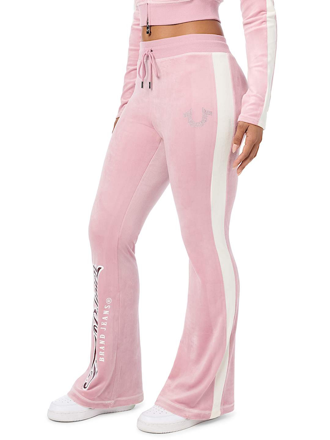 CRYSTAL MID RISE VELOUR SWEATPANT
