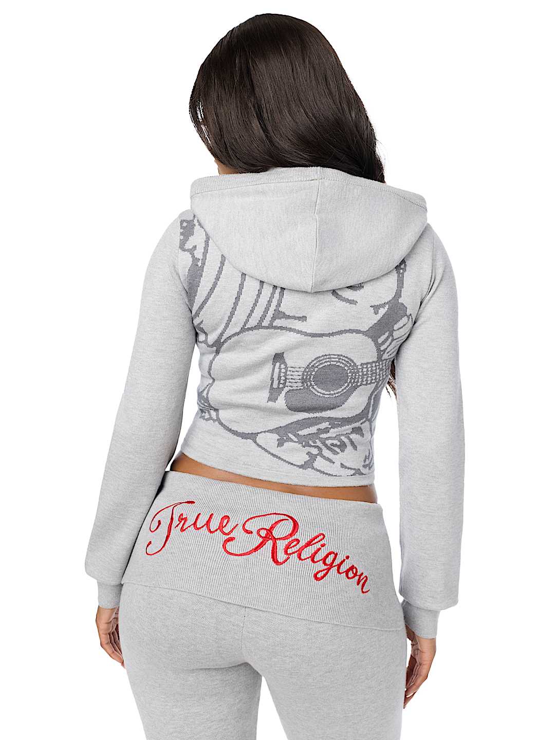 DOUBLE-ZIP EMBROIDERED SWEATER JACKET
