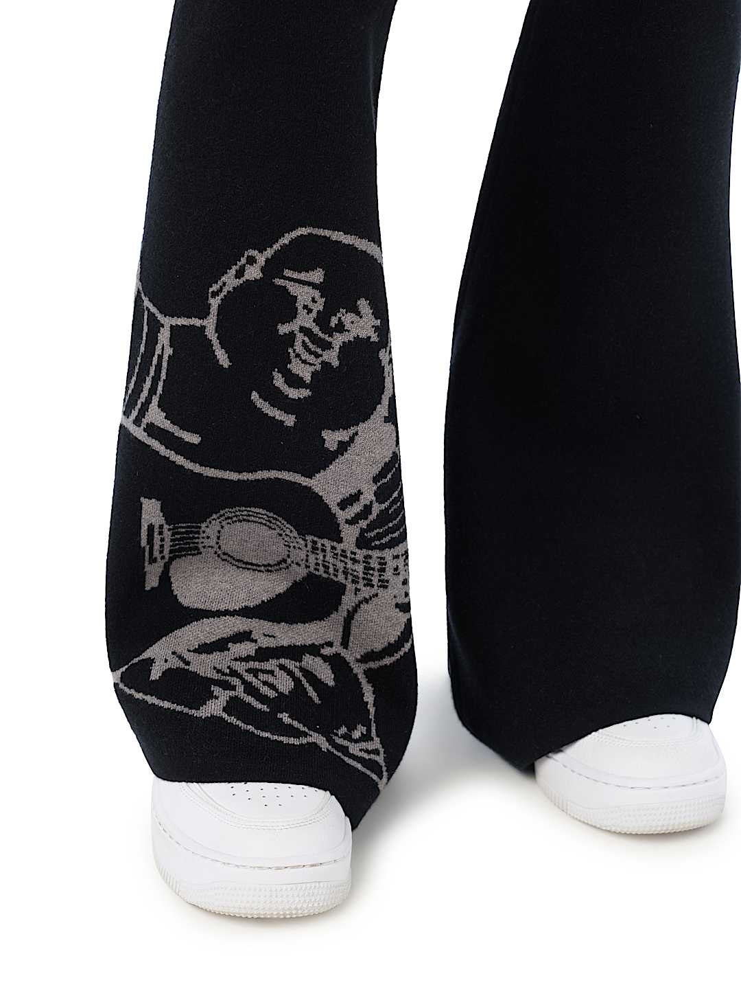 FOLDOVER WAISTBAND BOOTCUT SWEATPANT