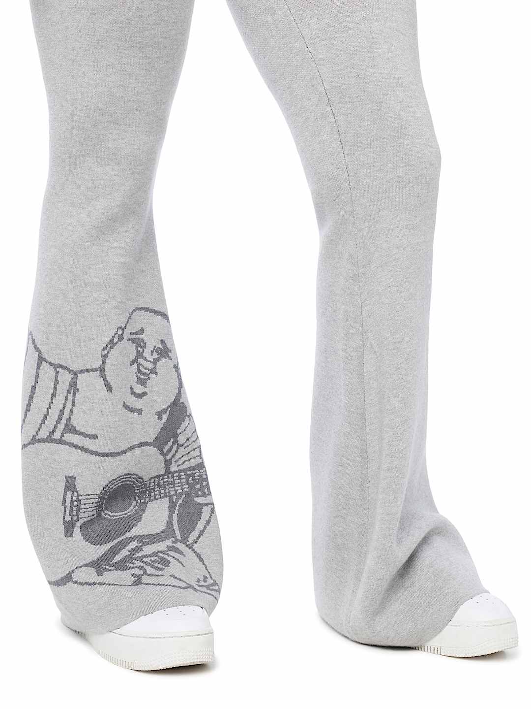 FOLDOVER WAISTBAND BOOTCUT SWEATPANT