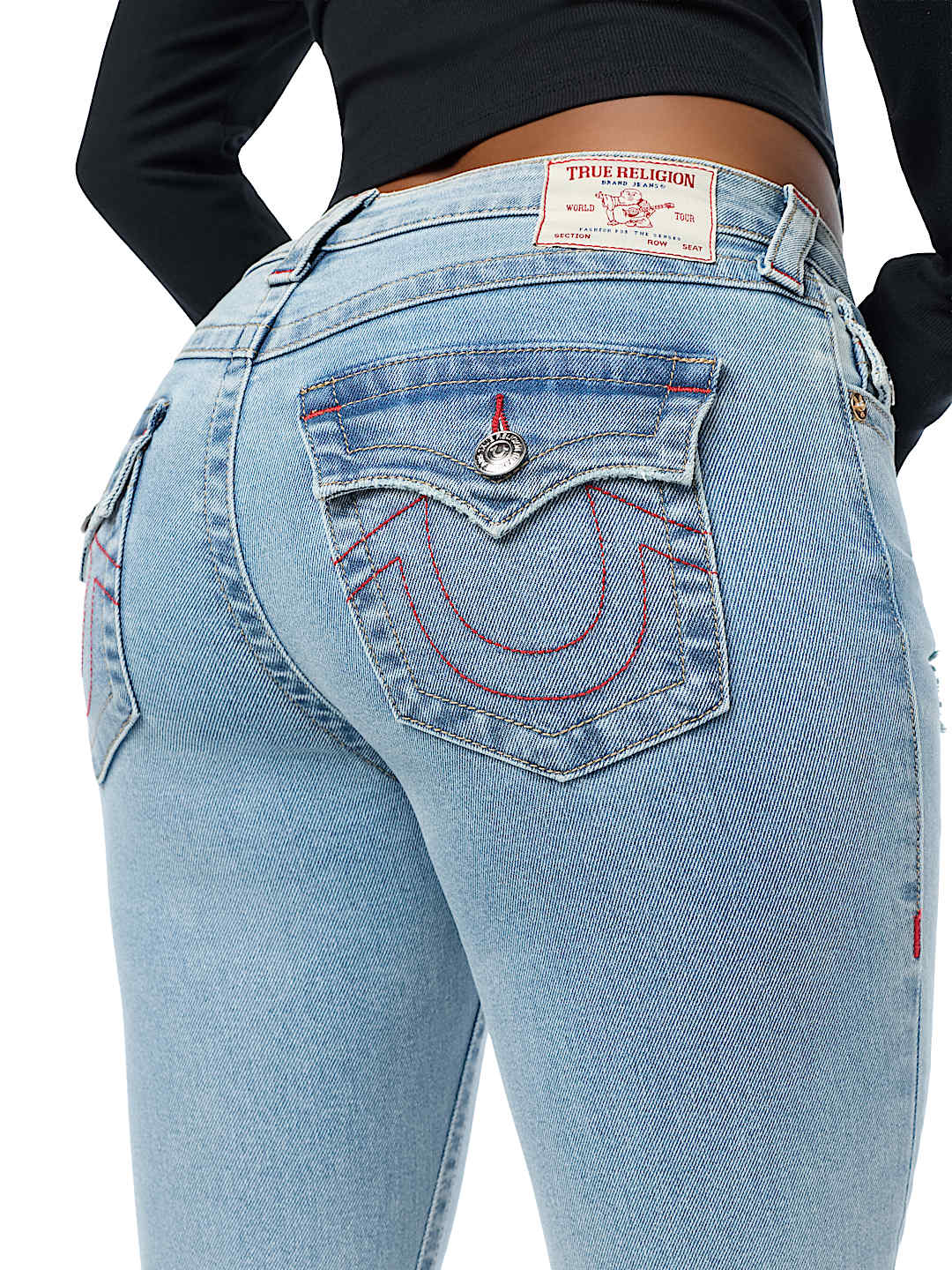 JOEY MID RISE DISTRESSED FLAP FLARE JEAN