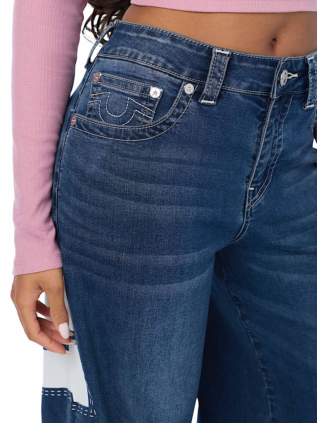 JESSIE MID RISE PRINT SUPER BAGGY JEAN