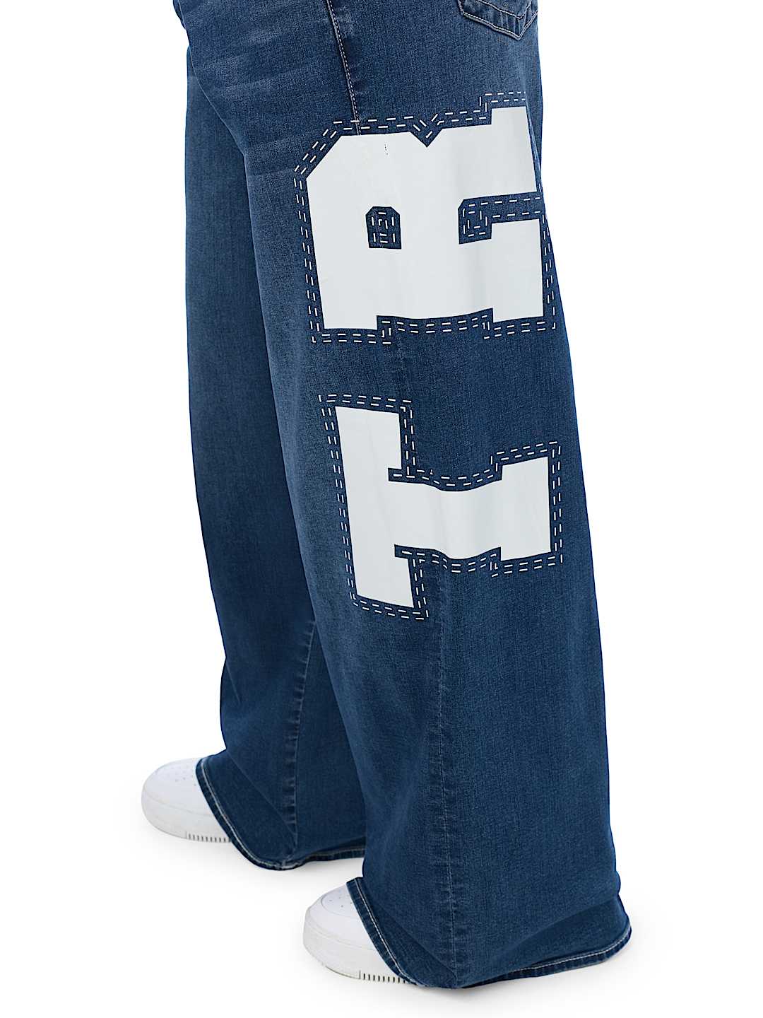 JESSIE MID RISE PRINT SUPER BAGGY JEAN