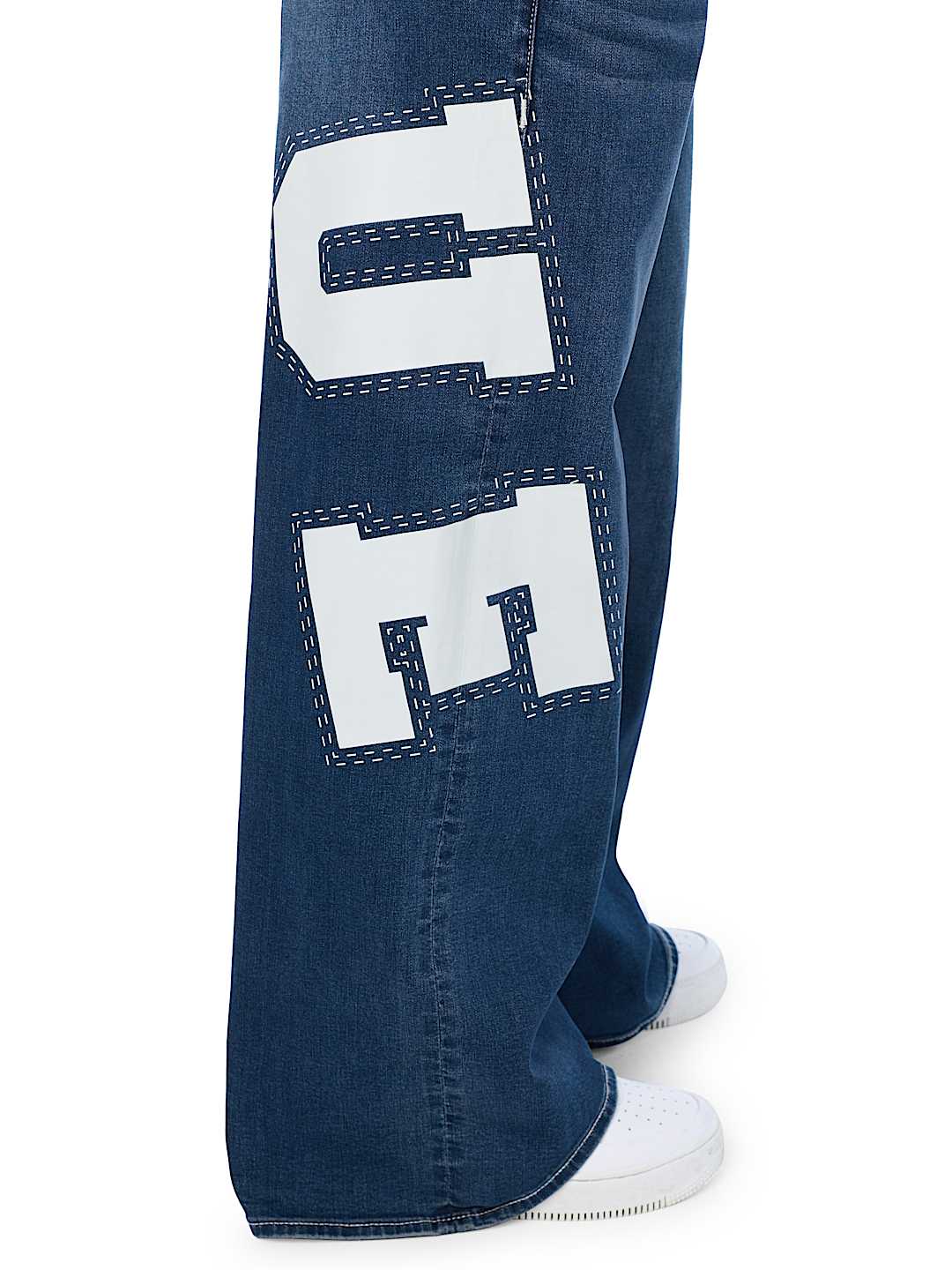 JESSIE MID RISE PRINT SUPER BAGGY JEAN