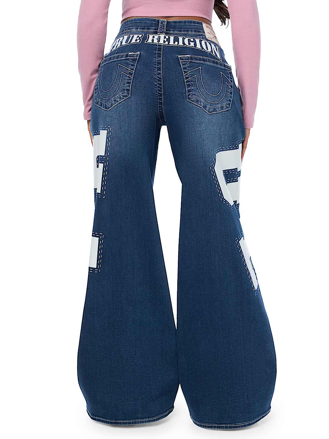 JESSIE MID RISE PRINT SUPER BAGGY JEAN
