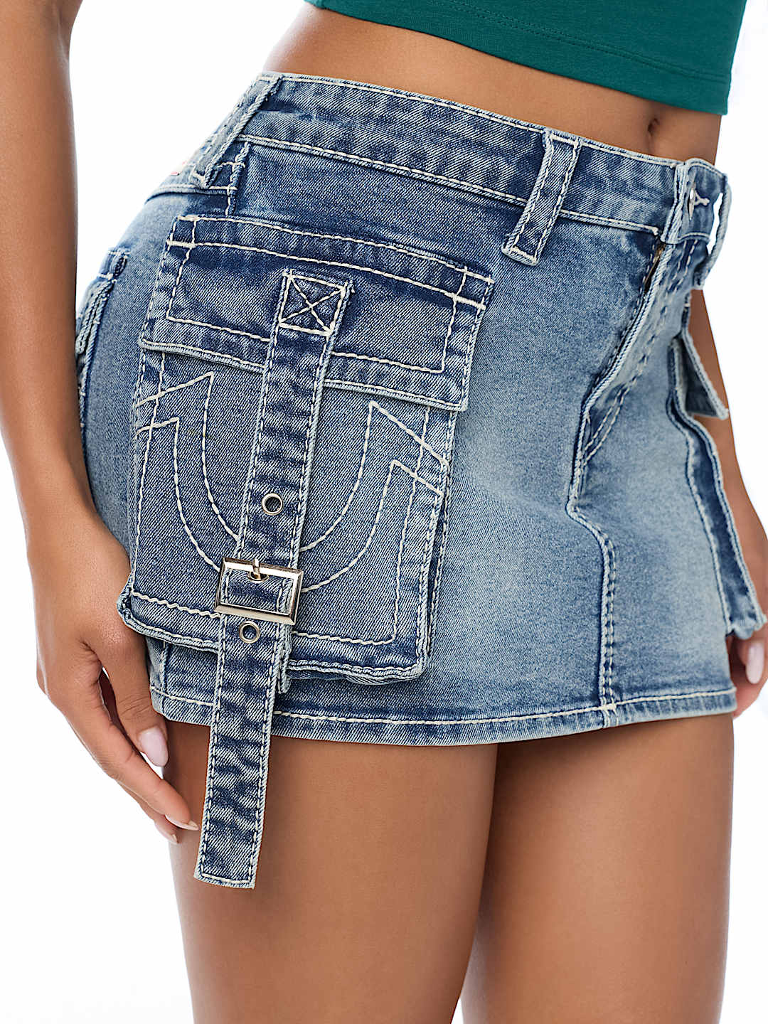 BIG T DENIM CARGO SKIRT