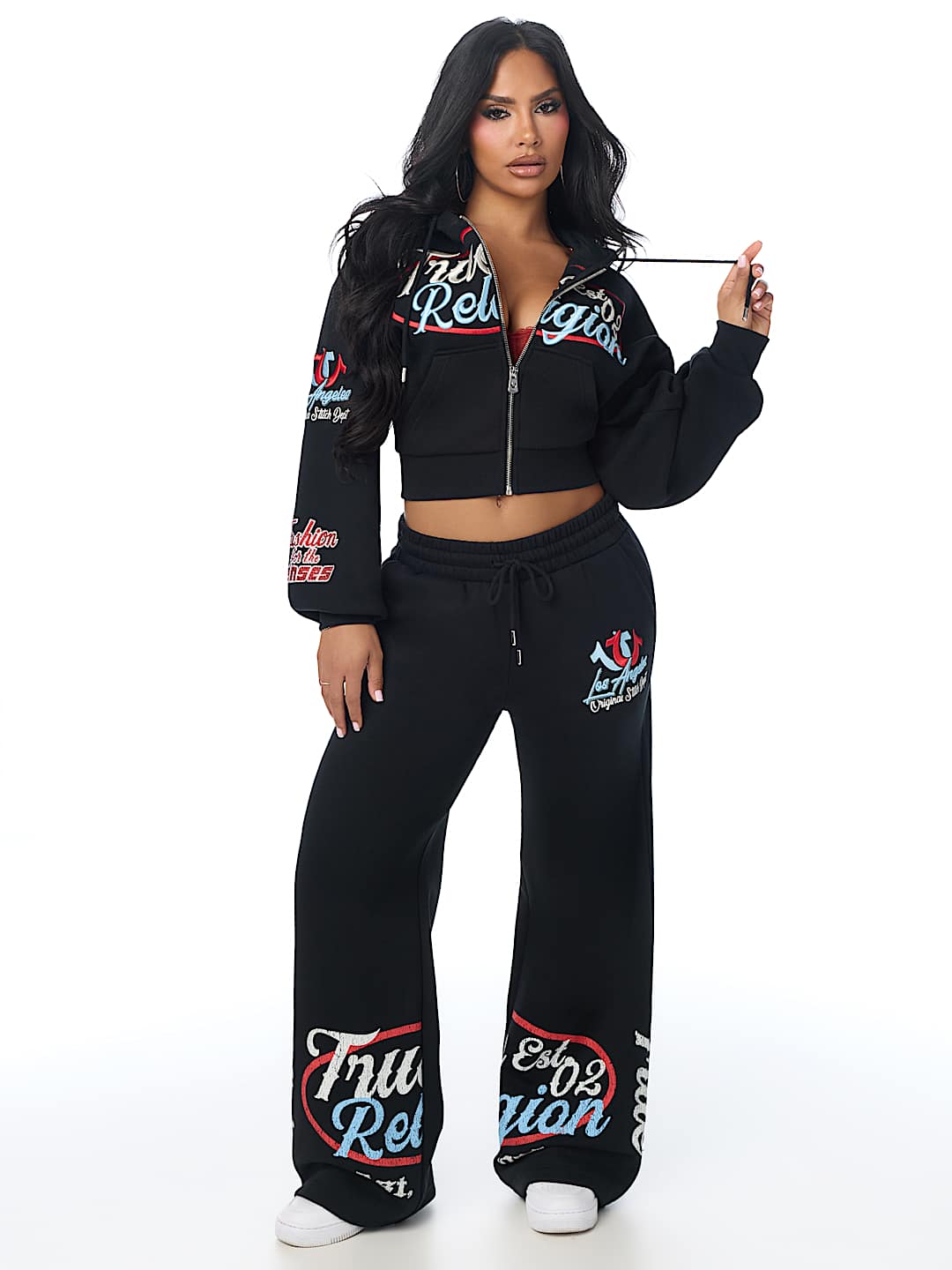 CRYSTAL RELAXED ZIP HOODIE