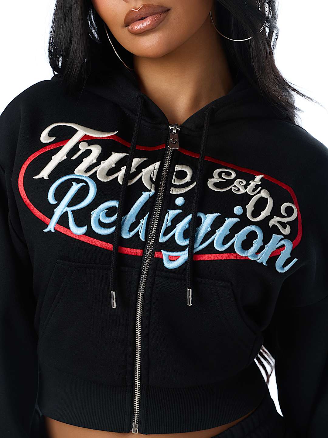CRYSTAL RELAXED ZIP HOODIE