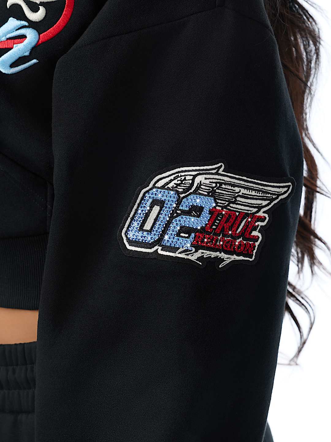 CRYSTAL RELAXED ZIP HOODIE