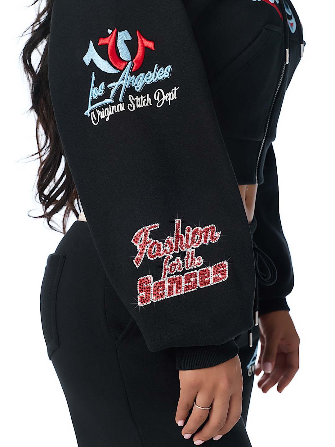 CRYSTAL RELAXED ZIP HOODIE