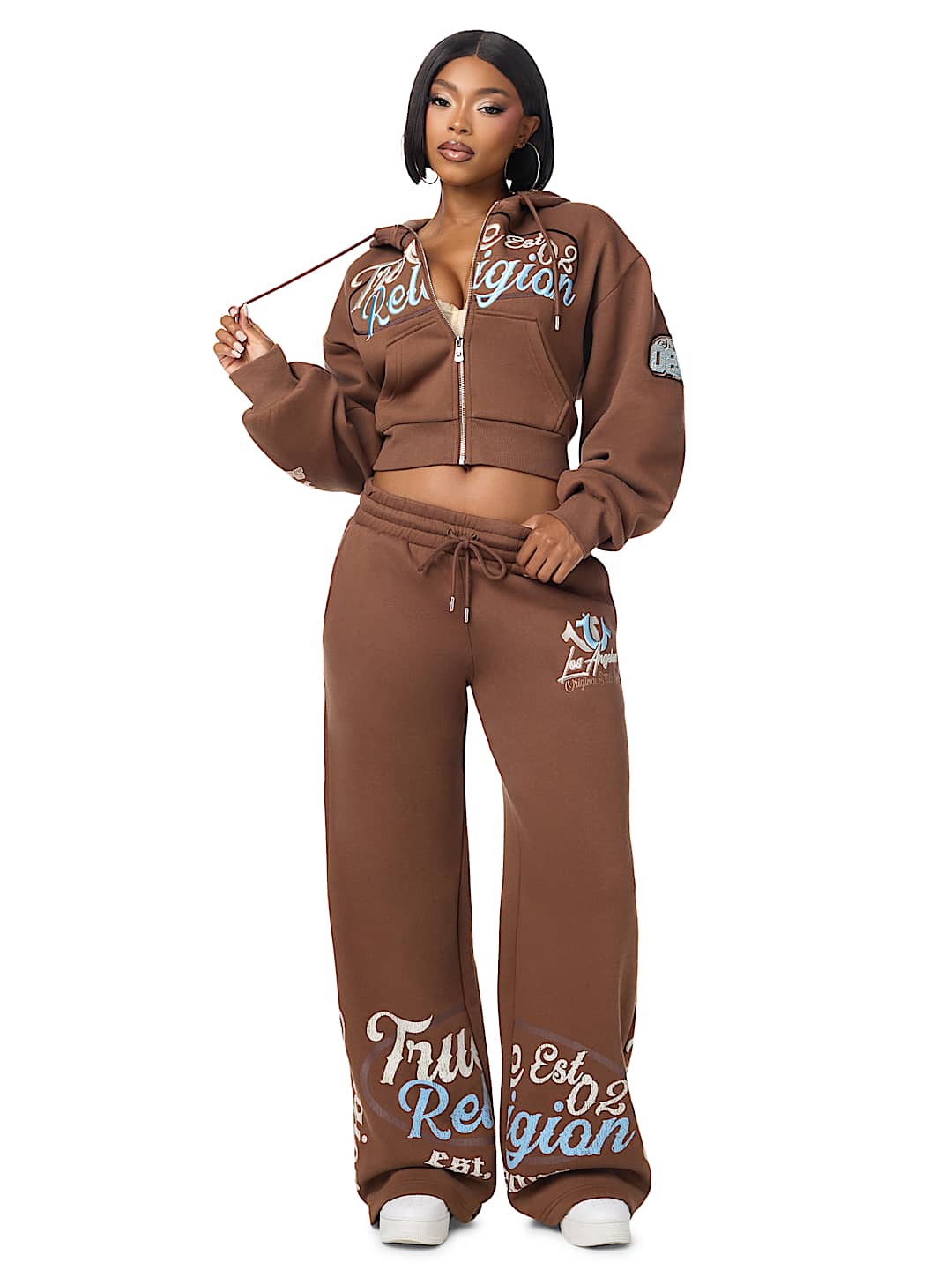 CRYSTAL RELAXED ZIP HOODIE