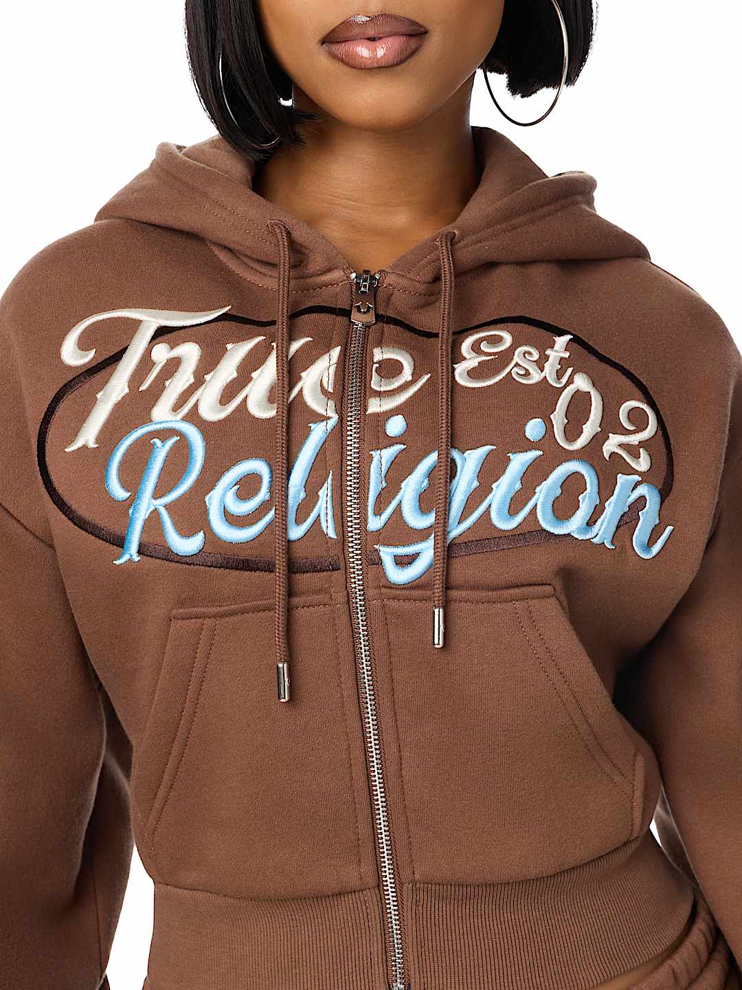 CRYSTAL RELAXED ZIP HOODIE