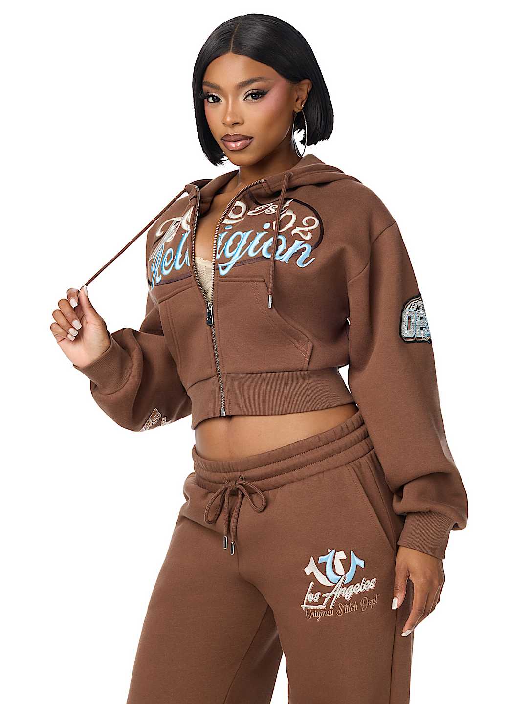 CRYSTAL RELAXED ZIP HOODIE