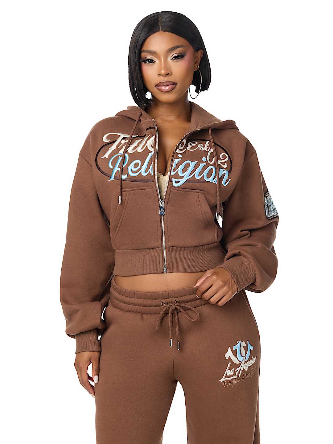 CRYSTAL RELAXED ZIP HOODIE