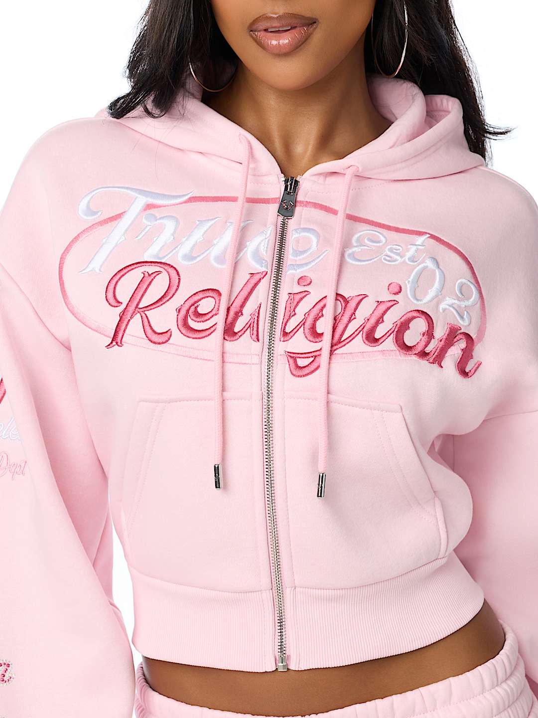 CRYSTAL RELAXED ZIP HOODIE