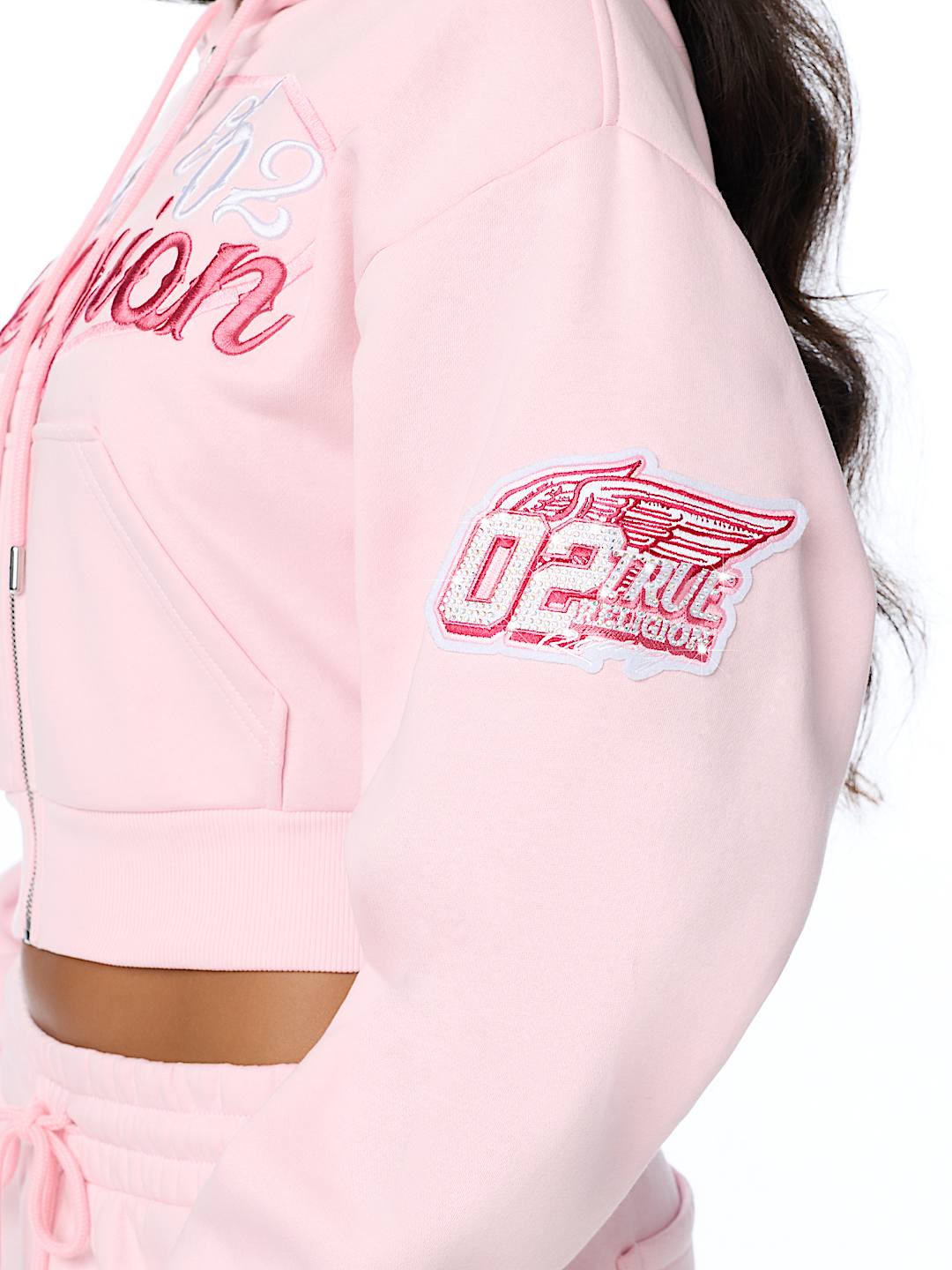 CRYSTAL RELAXED ZIP HOODIE