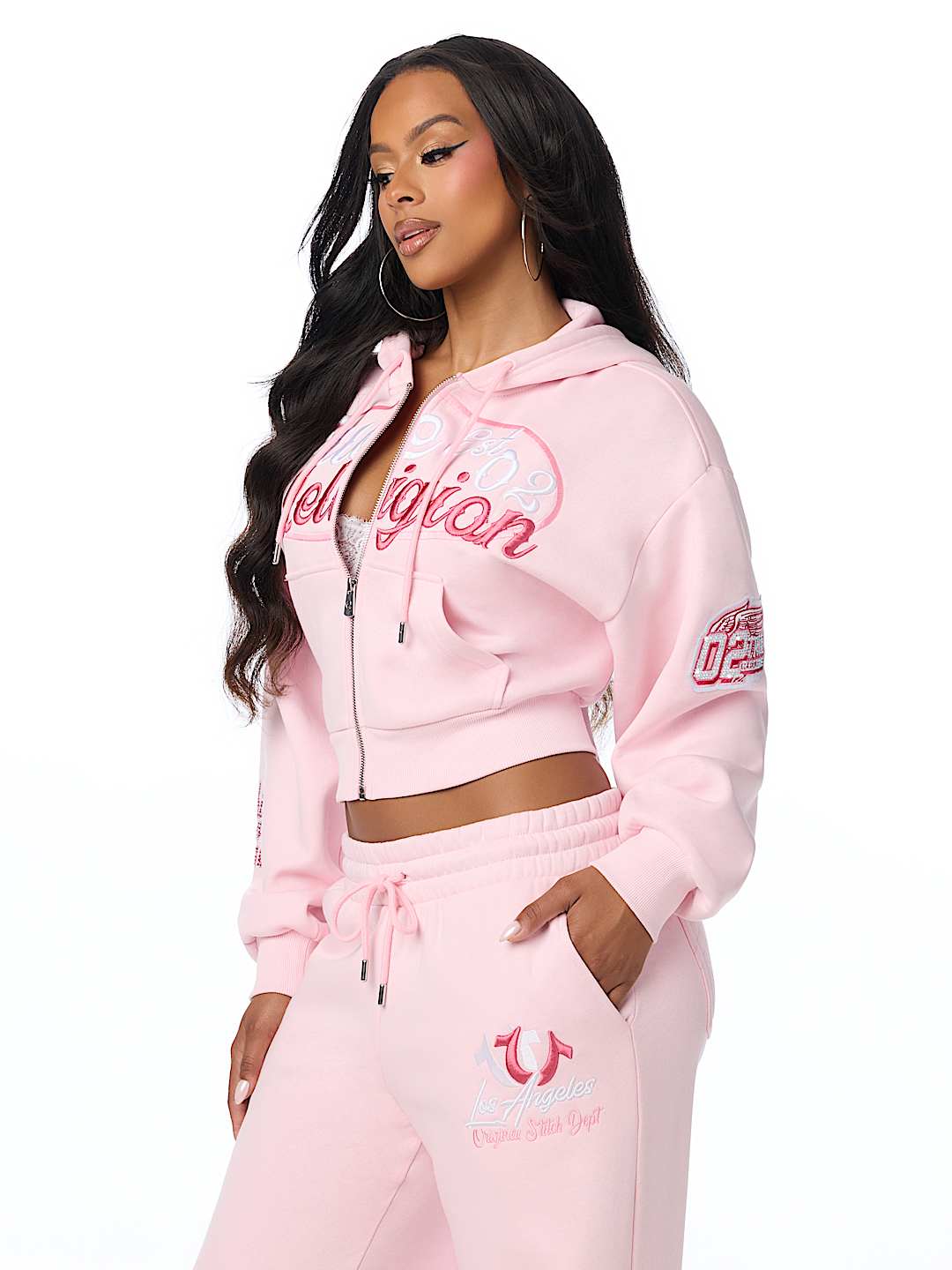 CRYSTAL RELAXED ZIP HOODIE