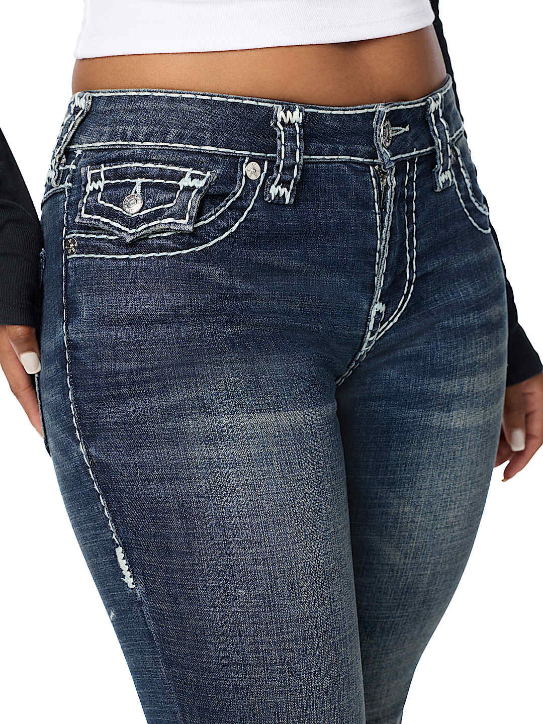 JOEY MID RISE SUPER T FLAP FLARE JEAN