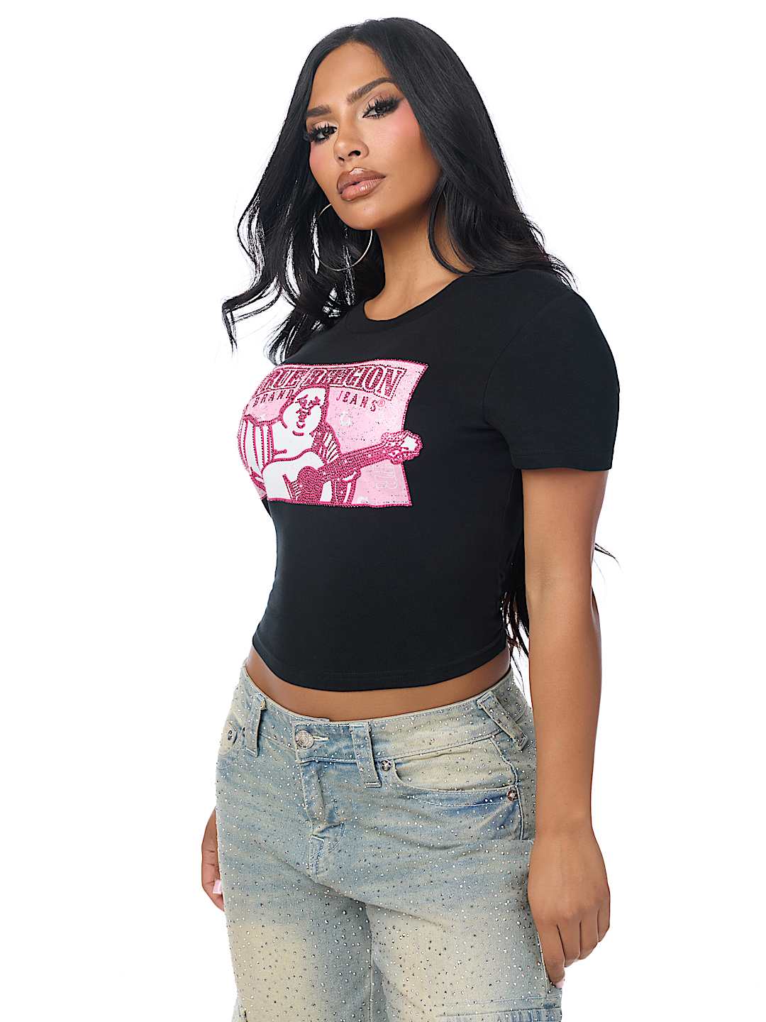 CRYSTAL BUDDHA BANDANA BABY TEE