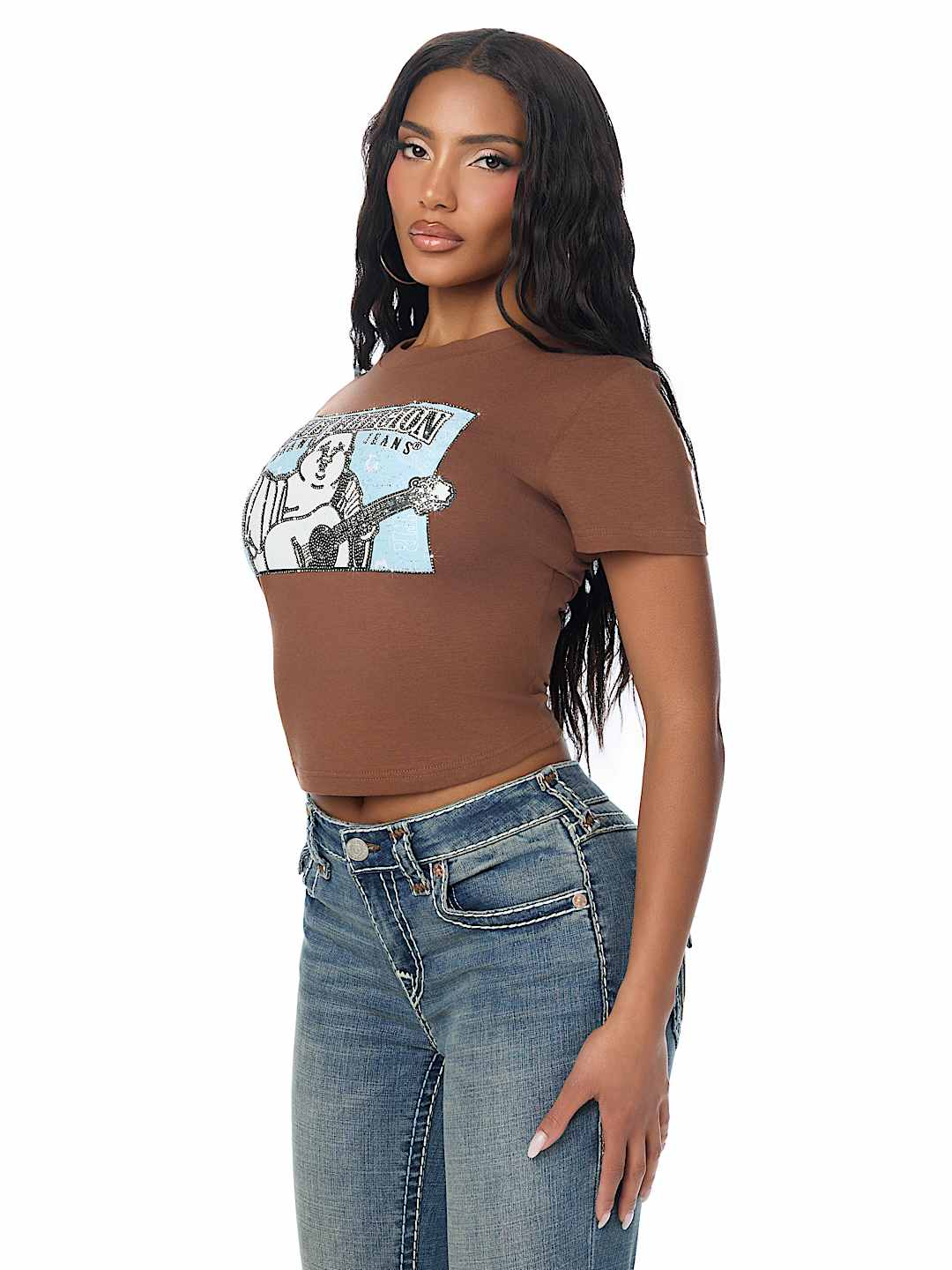 CRYSTAL BUDDHA BANDANA BABY TEE