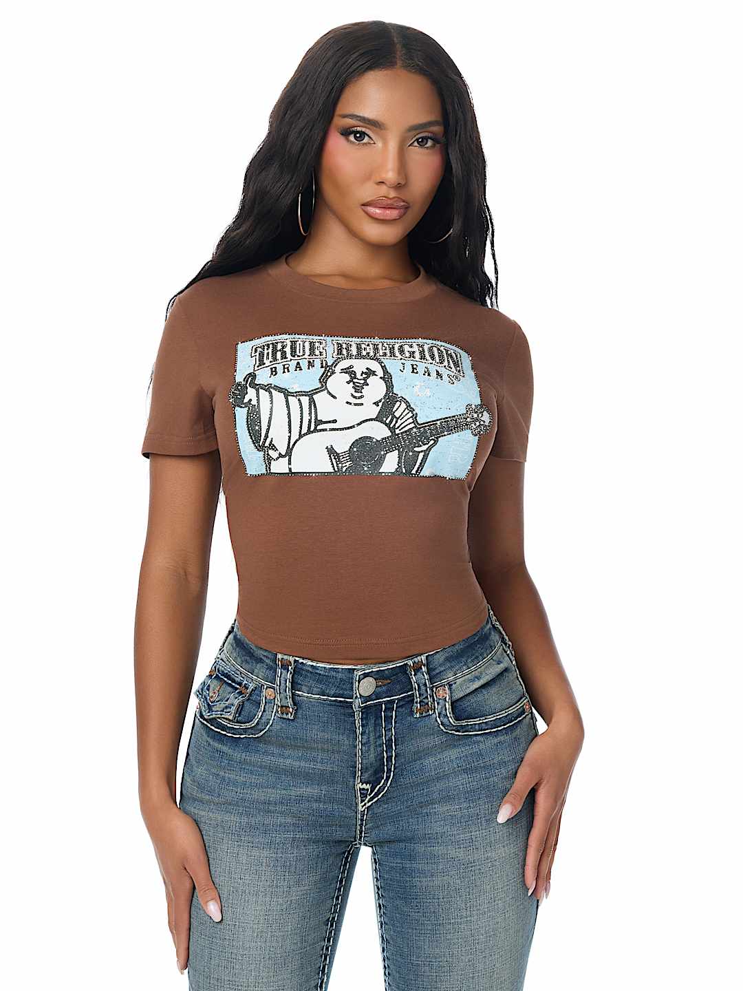 CRYSTAL BUDDHA BANDANA BABY TEE