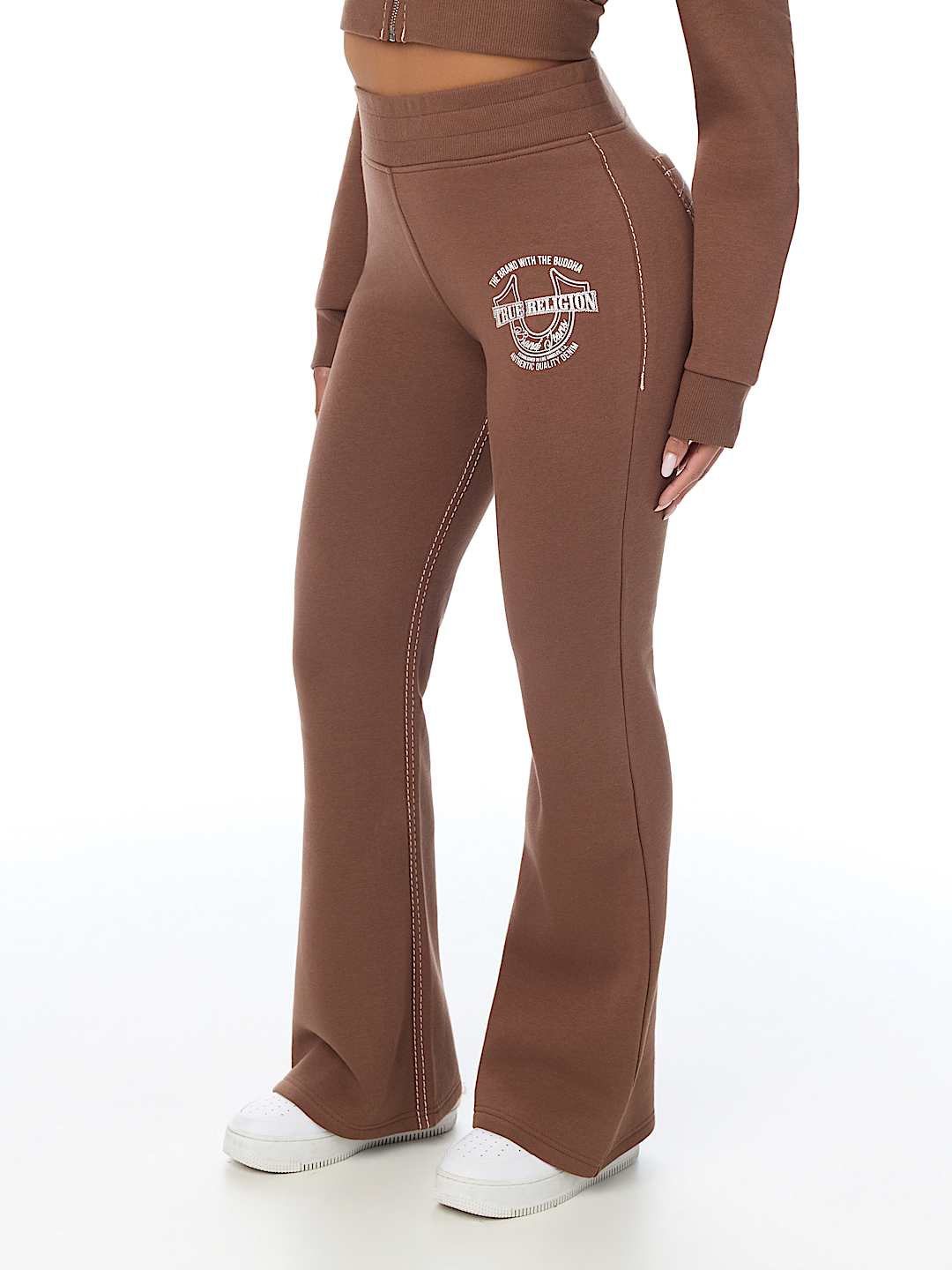 CRYSTAL MID RISE BIG T BOOTCUT SWEATPANT