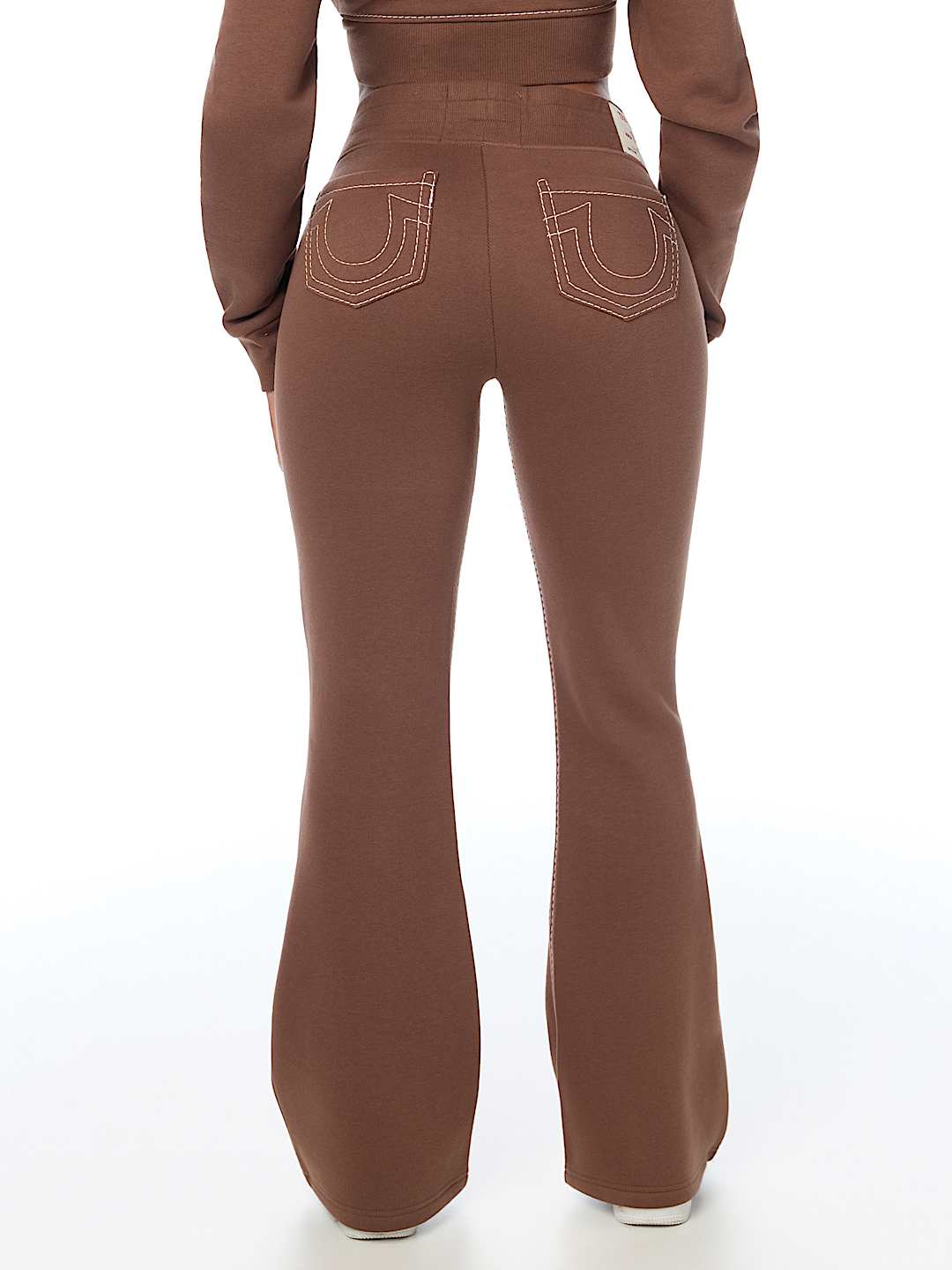 CRYSTAL MID RISE BIG T BOOTCUT SWEATPANT