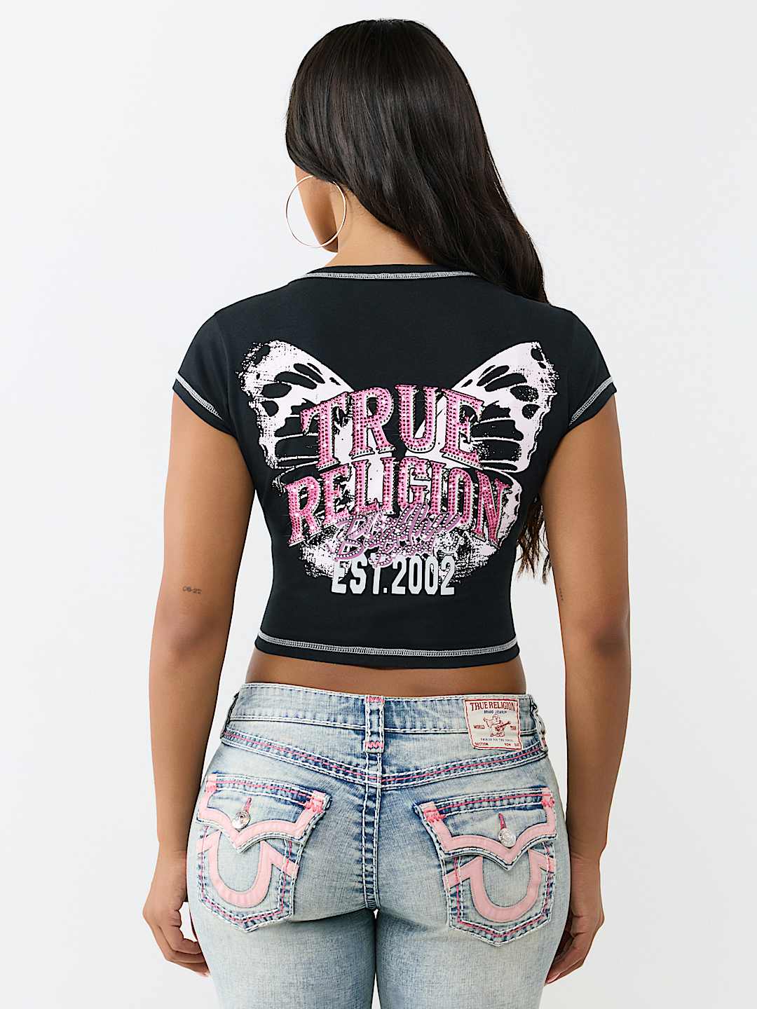 CRYSTAL WING NOTCH BABY TEE, image 5