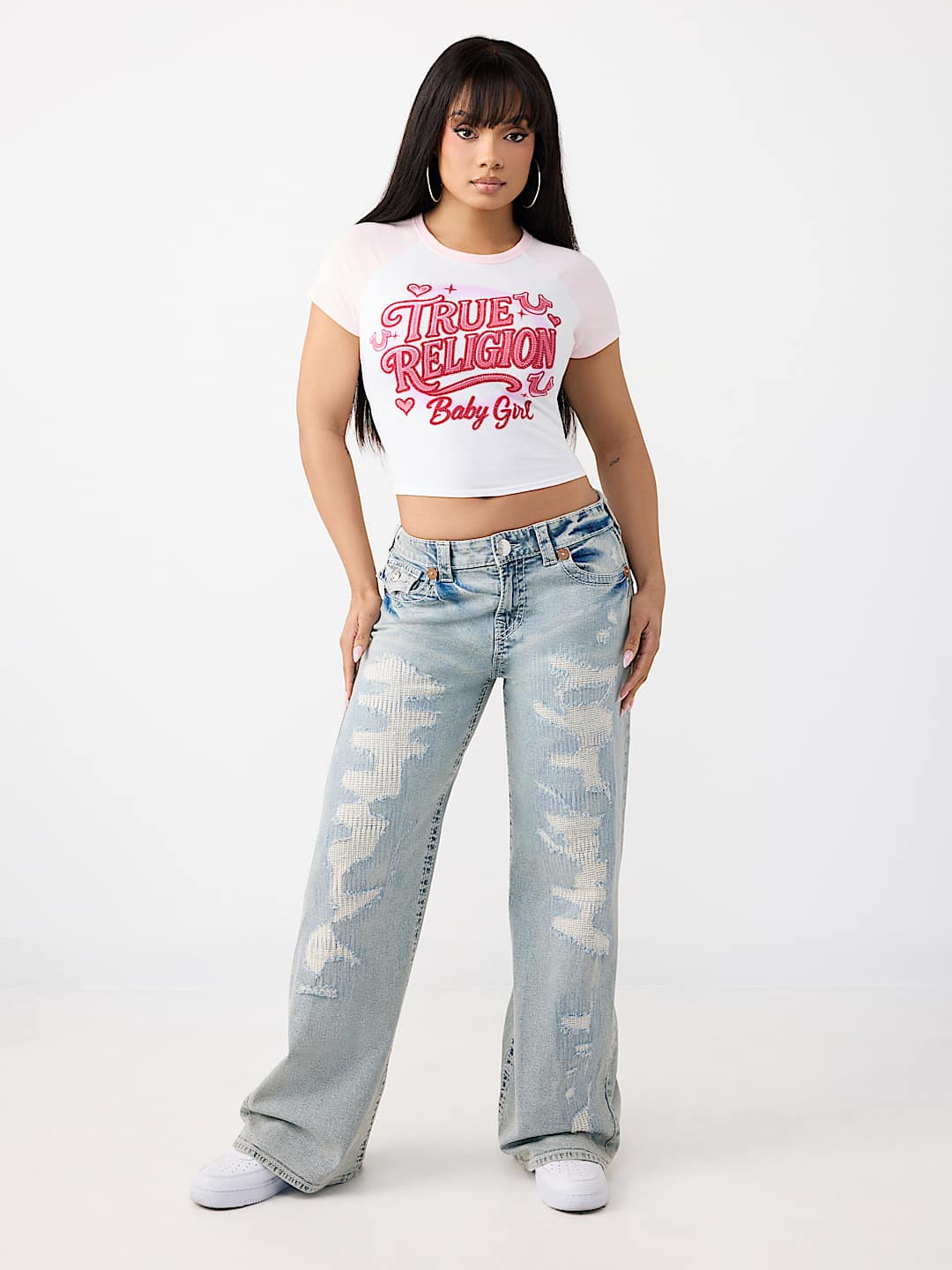 AIRBRUSH RUCHED RAGLAN BABY TEE, image 3