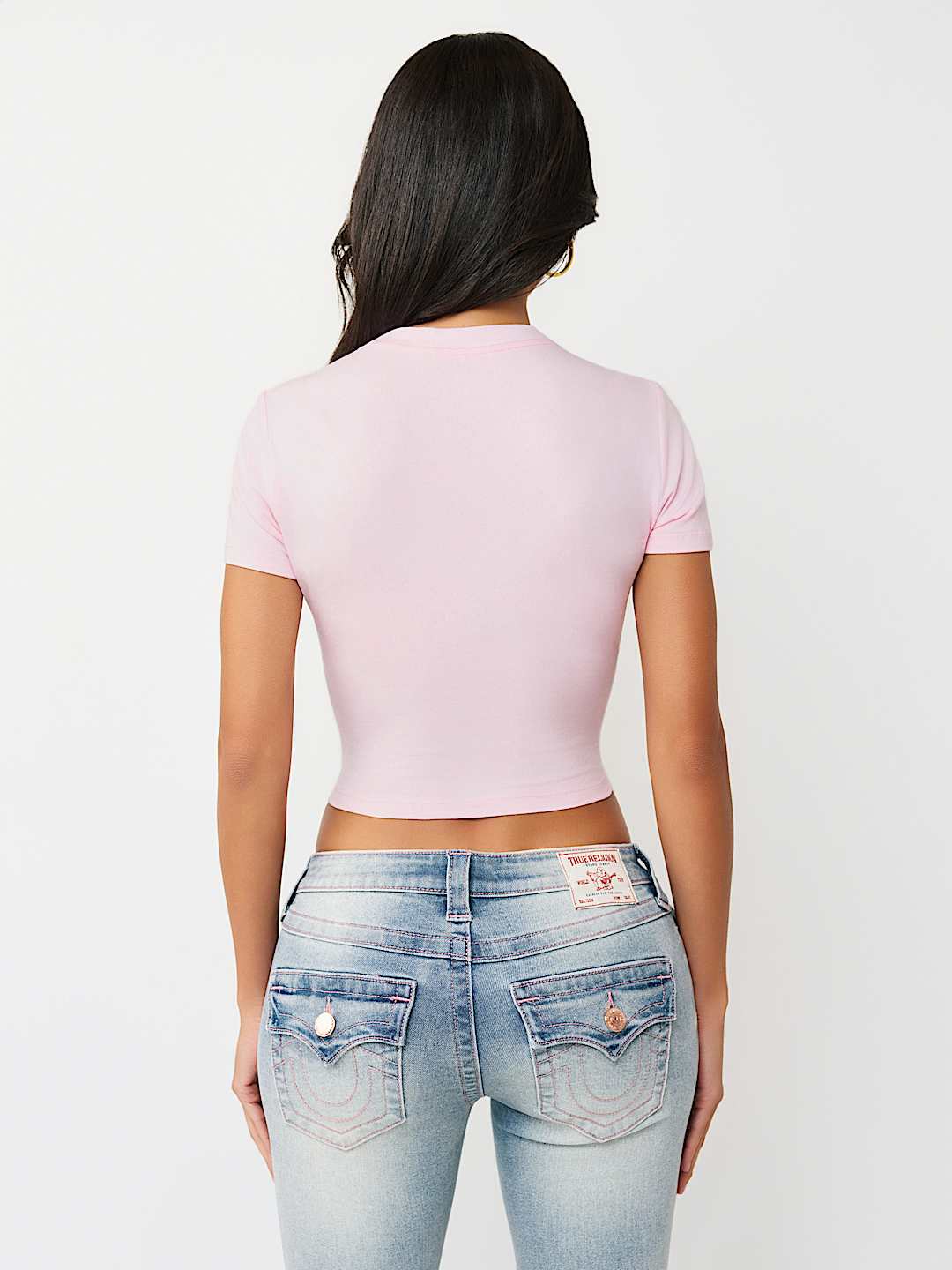 CRYSTAL COWGIRL CREWNECK BABY TEE, image 8