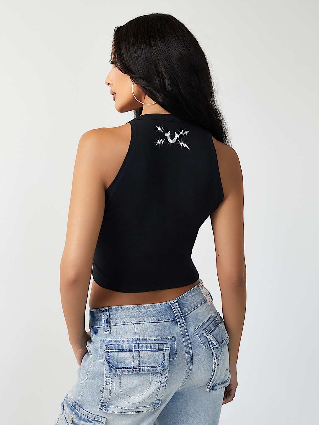 ROCK BUDDHA NOTCH HALTER TANK TOP, image 6