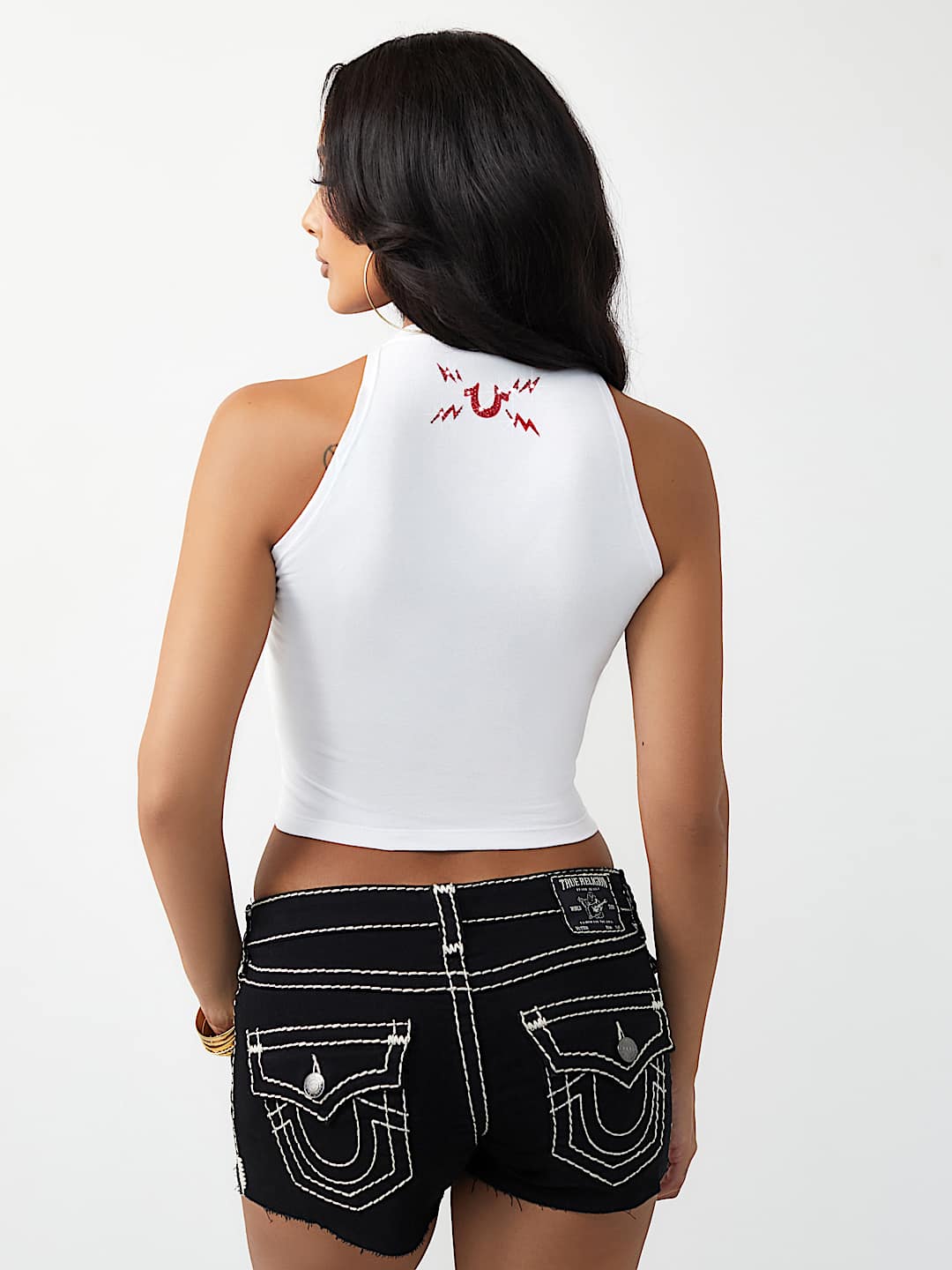 ROCK BUDDHA NOTCH HALTER TANK TOP, image 6