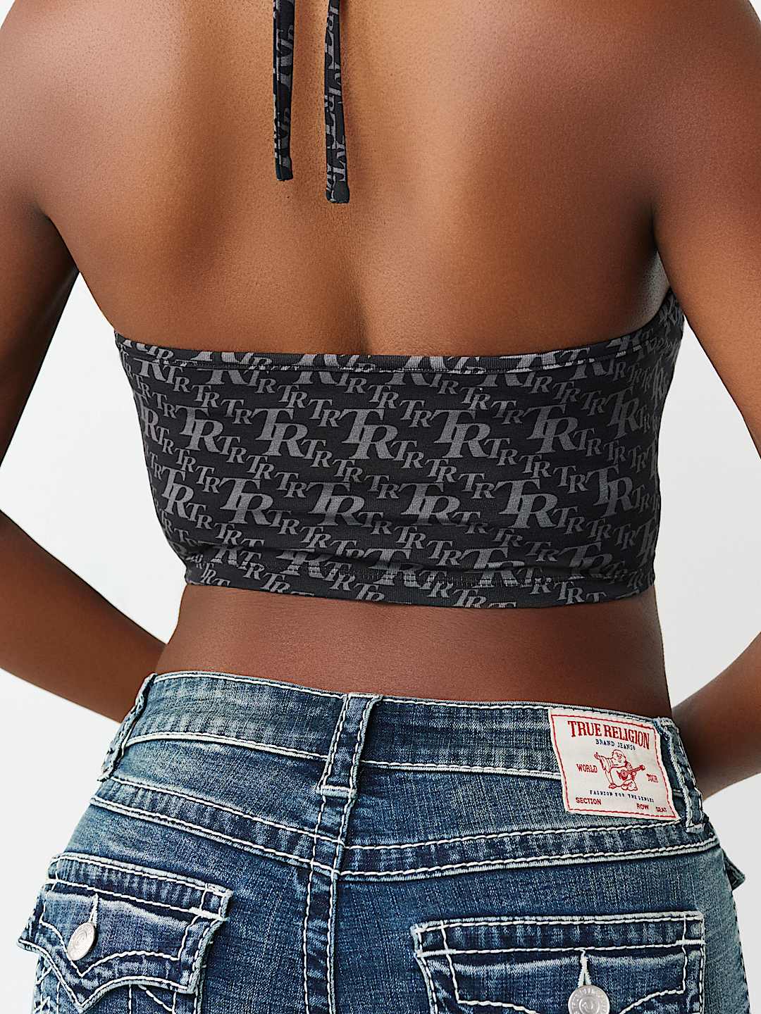 MONOGRAM HALTER SCARF TANK TOP, image 6