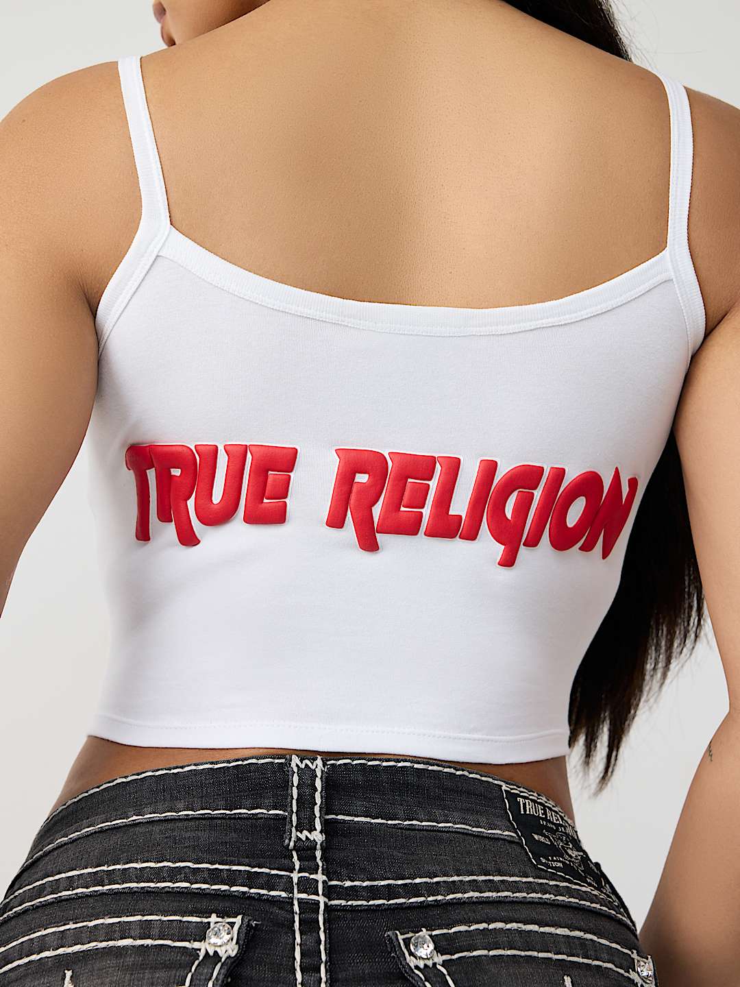 SPORTY STRIPED V-NECK TANK TOP, image 2