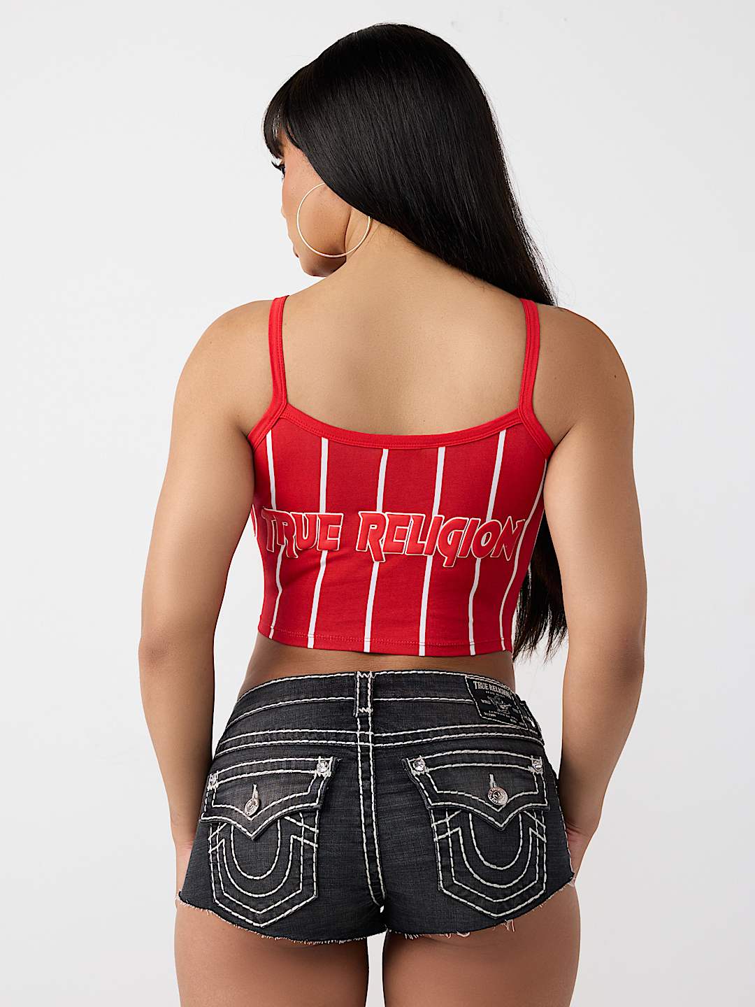 SPORTY STRIPED V-NECK TANK TOP, image 6