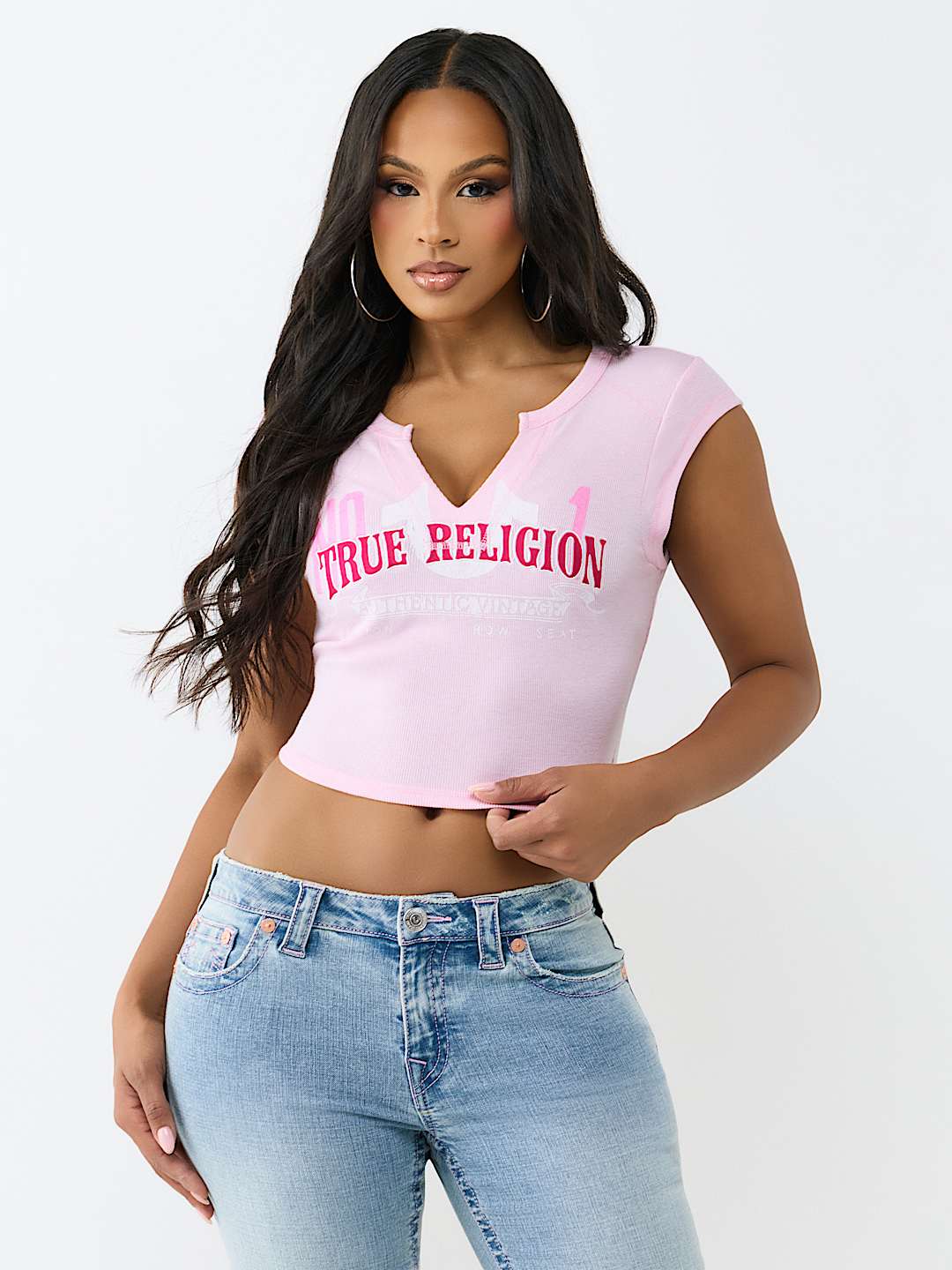 APPLIQU&Eacute; NOTCH TEE , image 2