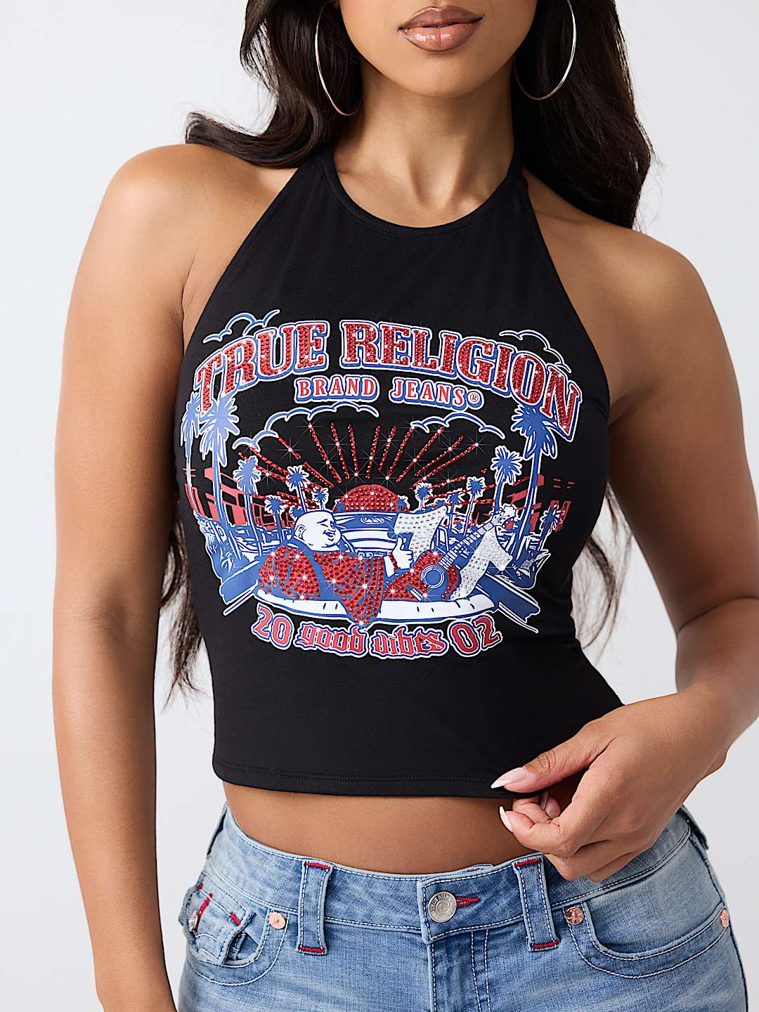 OPEN-BACK HALTER TOP, image 1