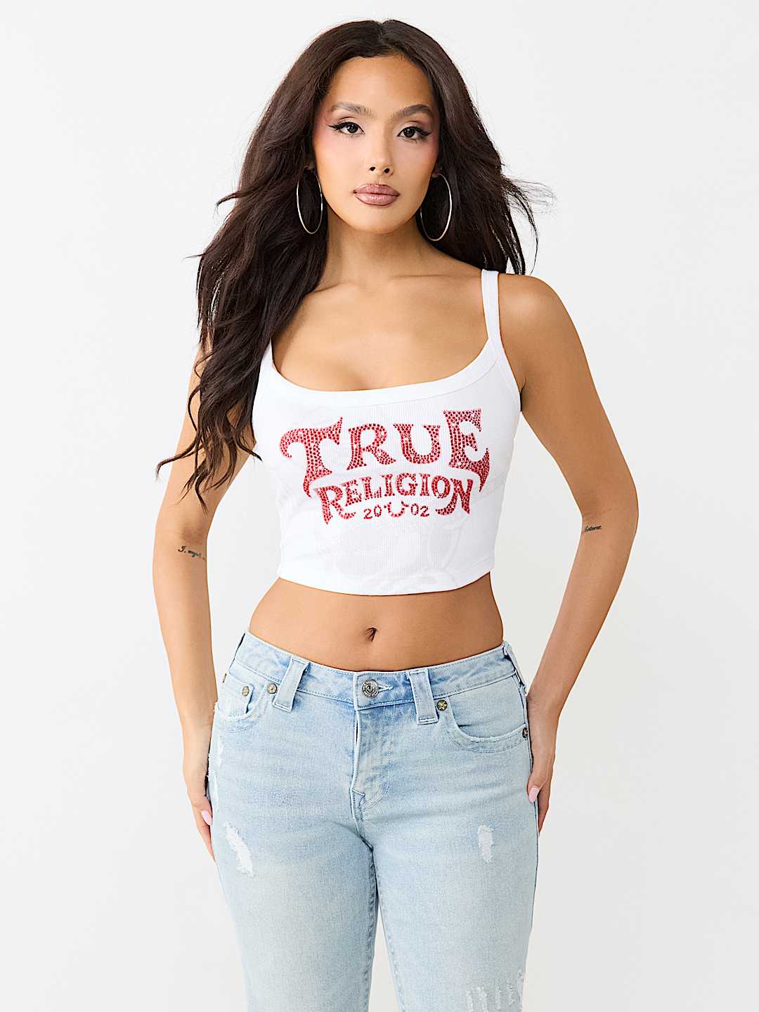 BUDDHA SCOOP NECK RIBBED TANK TOP