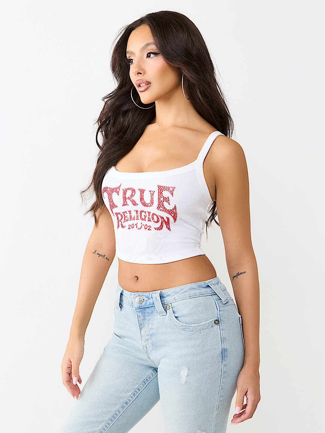 BUDDHA SCOOP NECK RIBBED TANK TOP