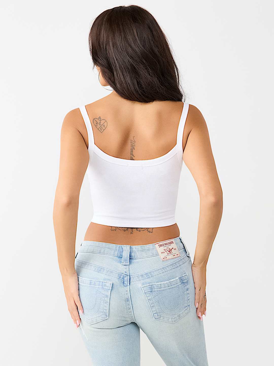 BUDDHA SCOOP NECK RIBBED TANK TOP