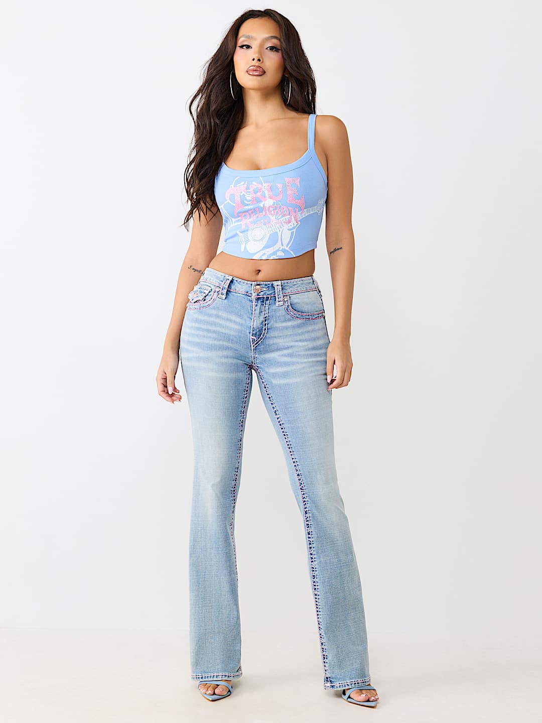 BUDDHA SCOOP NECK RIBBED TANK TOP