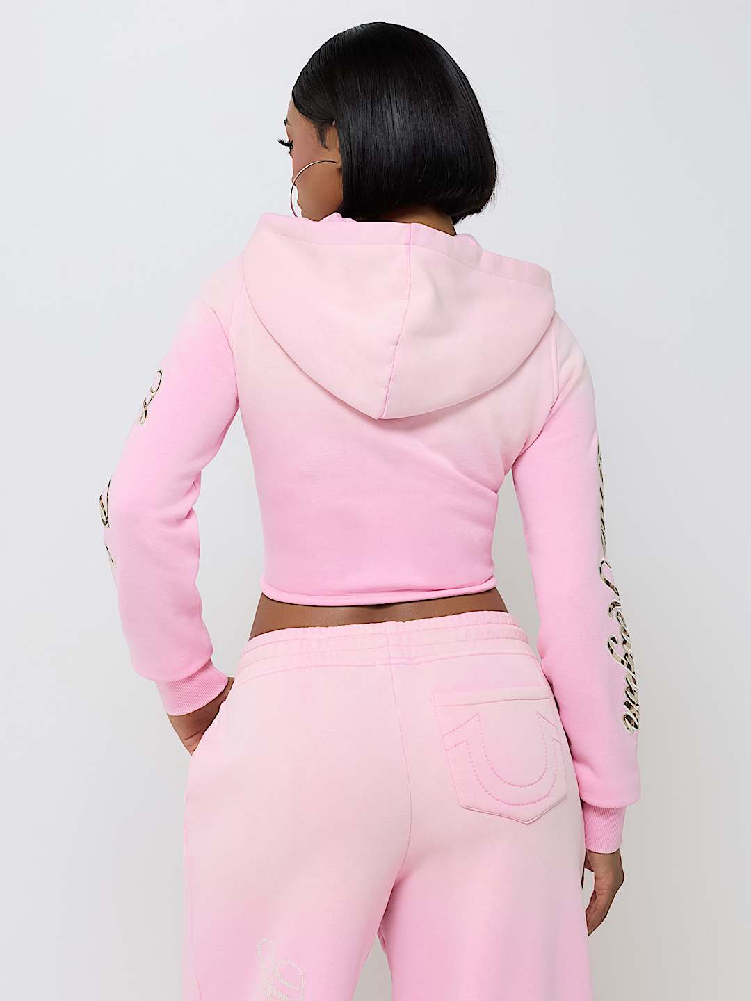 WASHED CORSET ZIP HOODIE