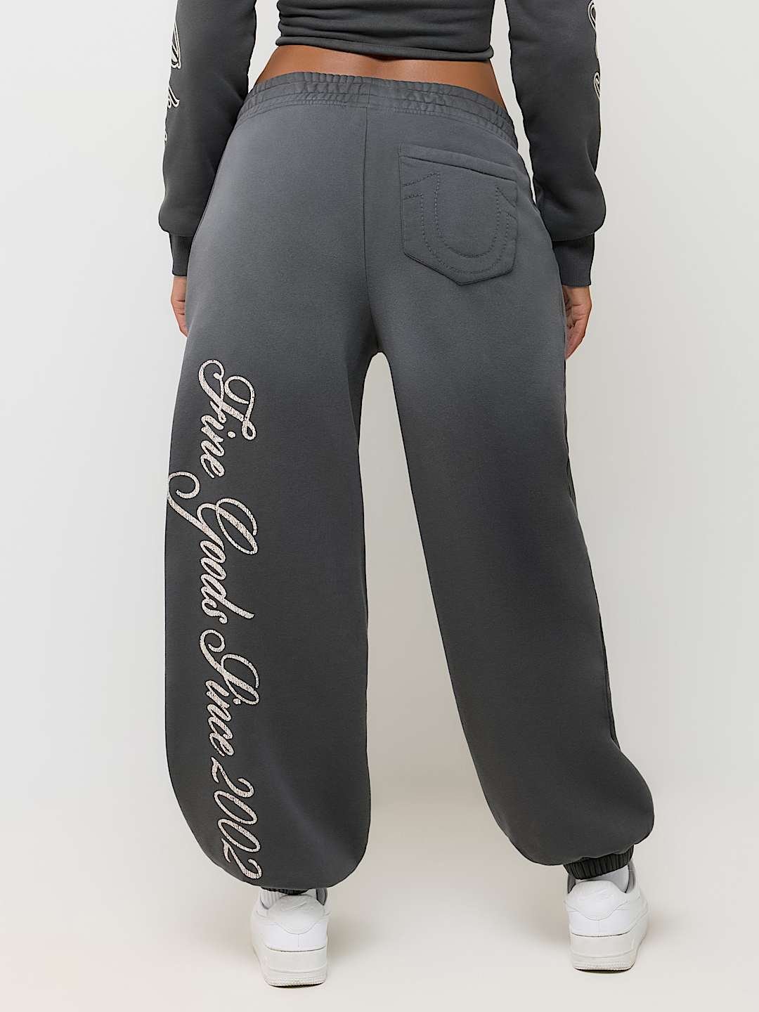 APPLIQU&Eacute; WASHED BAGGY JOGGER
