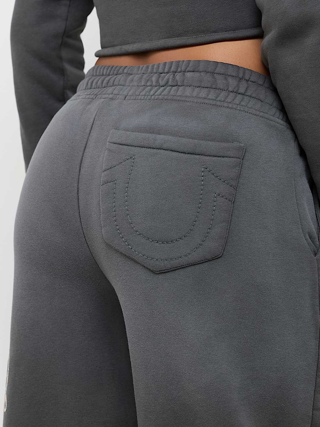APPLIQU&Eacute; WASHED BAGGY JOGGER