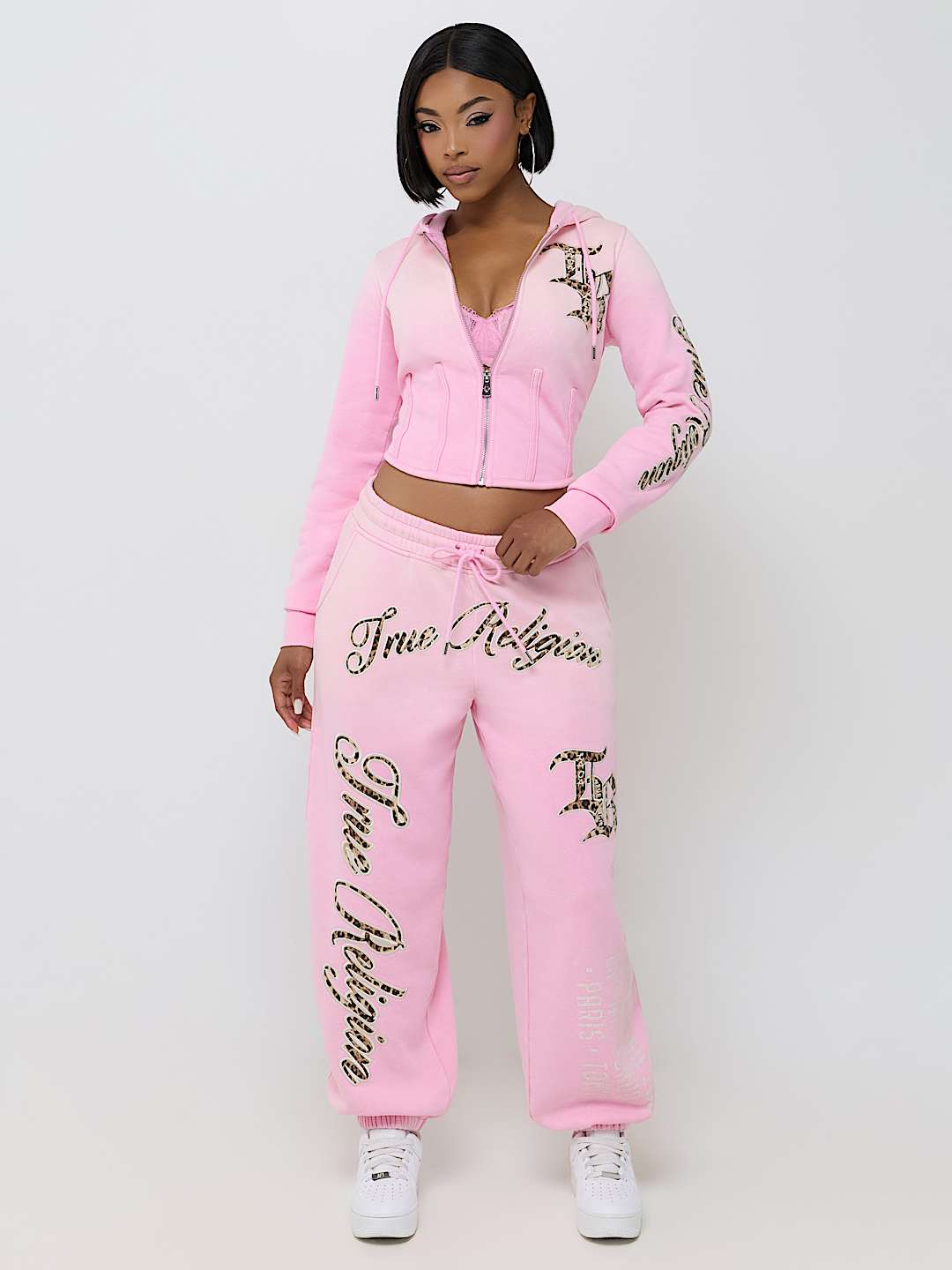 APPLIQU&Eacute; WASHED BAGGY JOGGER